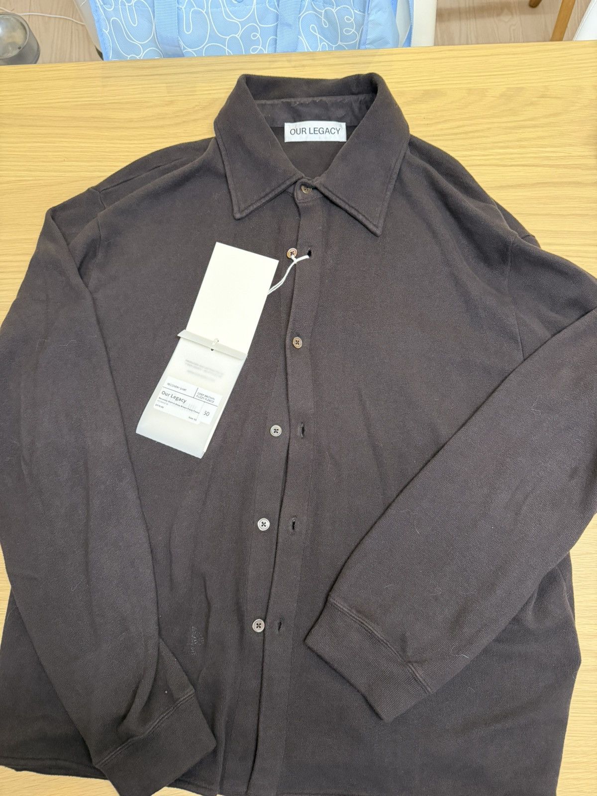 Our Legacy Our Legacy Recovery Shirt Deep Brown Fuzzy Fleece Size 50 Size US L / EU 52-54 / 3 - 3 Thumbnail