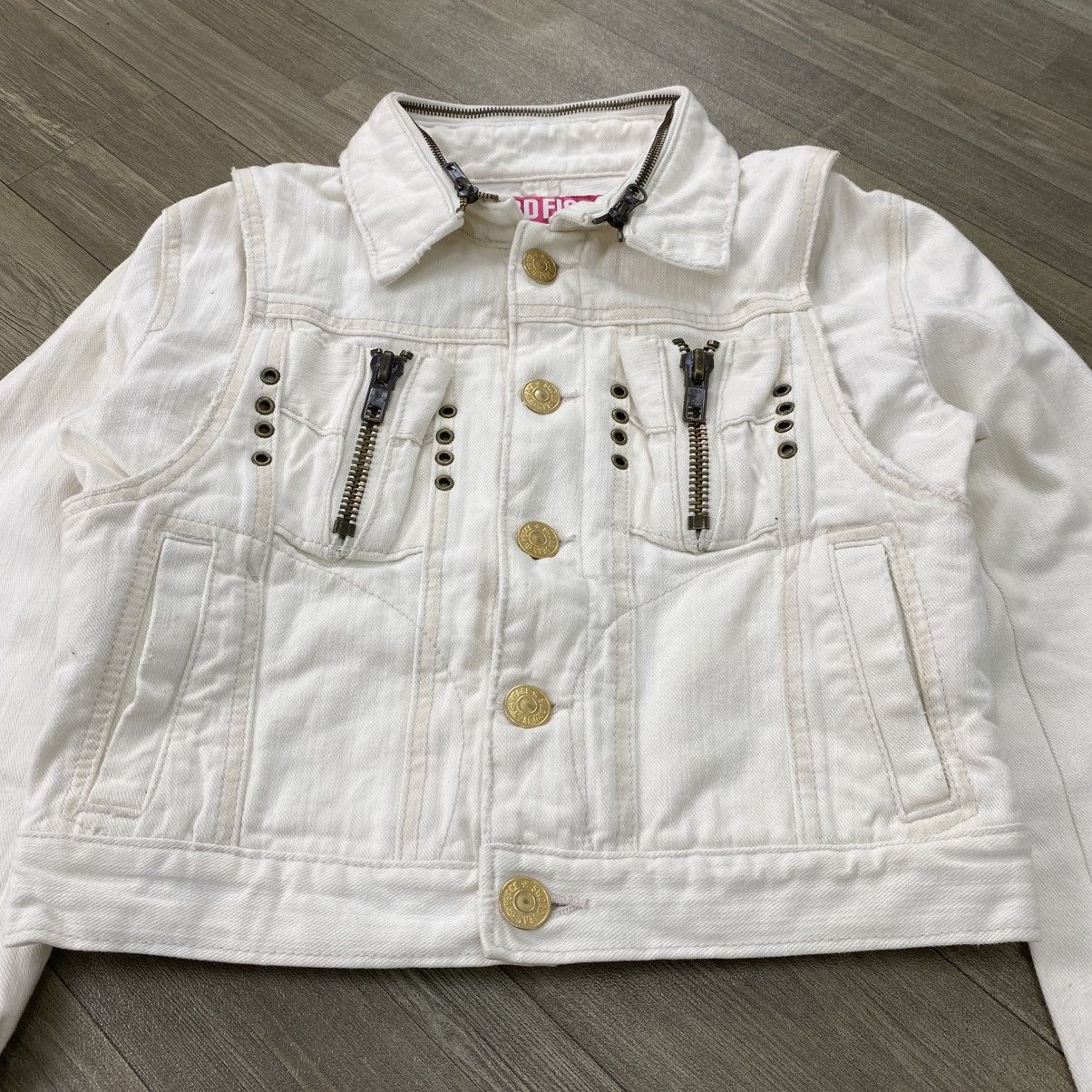 Japanese Brand 2000s Swordfish Studded Punk Lgb Style Bono Denim Jacket Y2K Size XS / US 0-2 / IT 36-38 - 5 Thumbnail