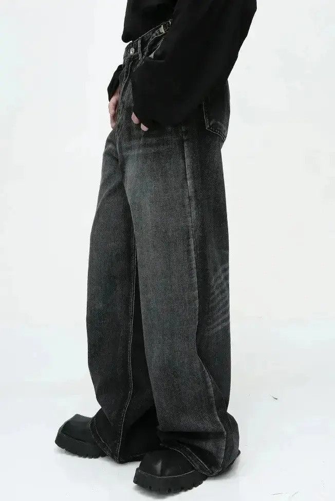 Japanese Brand Streetwear Straight Tube Wide Leg y2k Jeans Pants Size US 30 / EU 46 - 4 Thumbnail