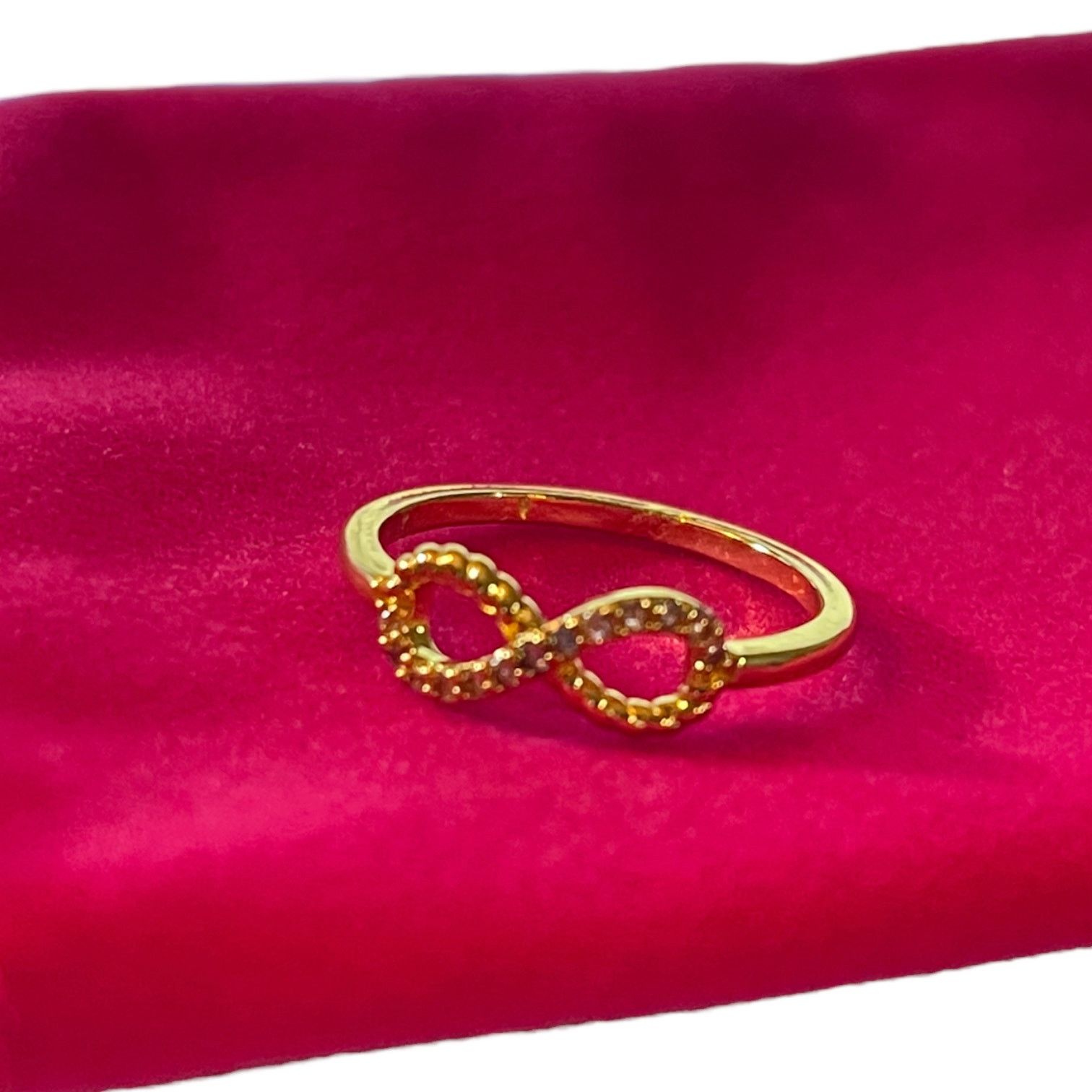 Other Infinity Diamond CZ Petite Gold Ring Size 6 Size ONE SIZE - 2 Thumbnail