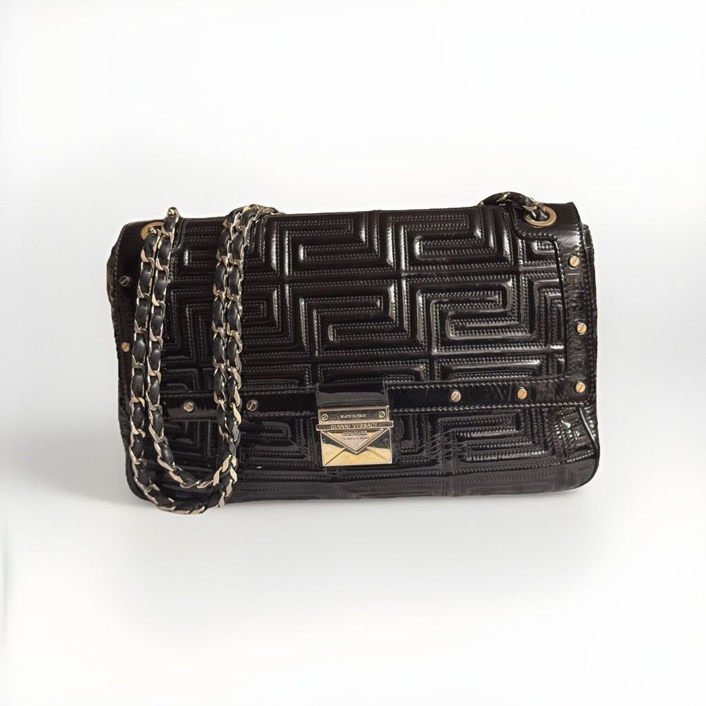 Versace Gianni Versace Couture Quilted Patent Leather Shoulder Bag Size ONE SIZE - 3 Thumbnail