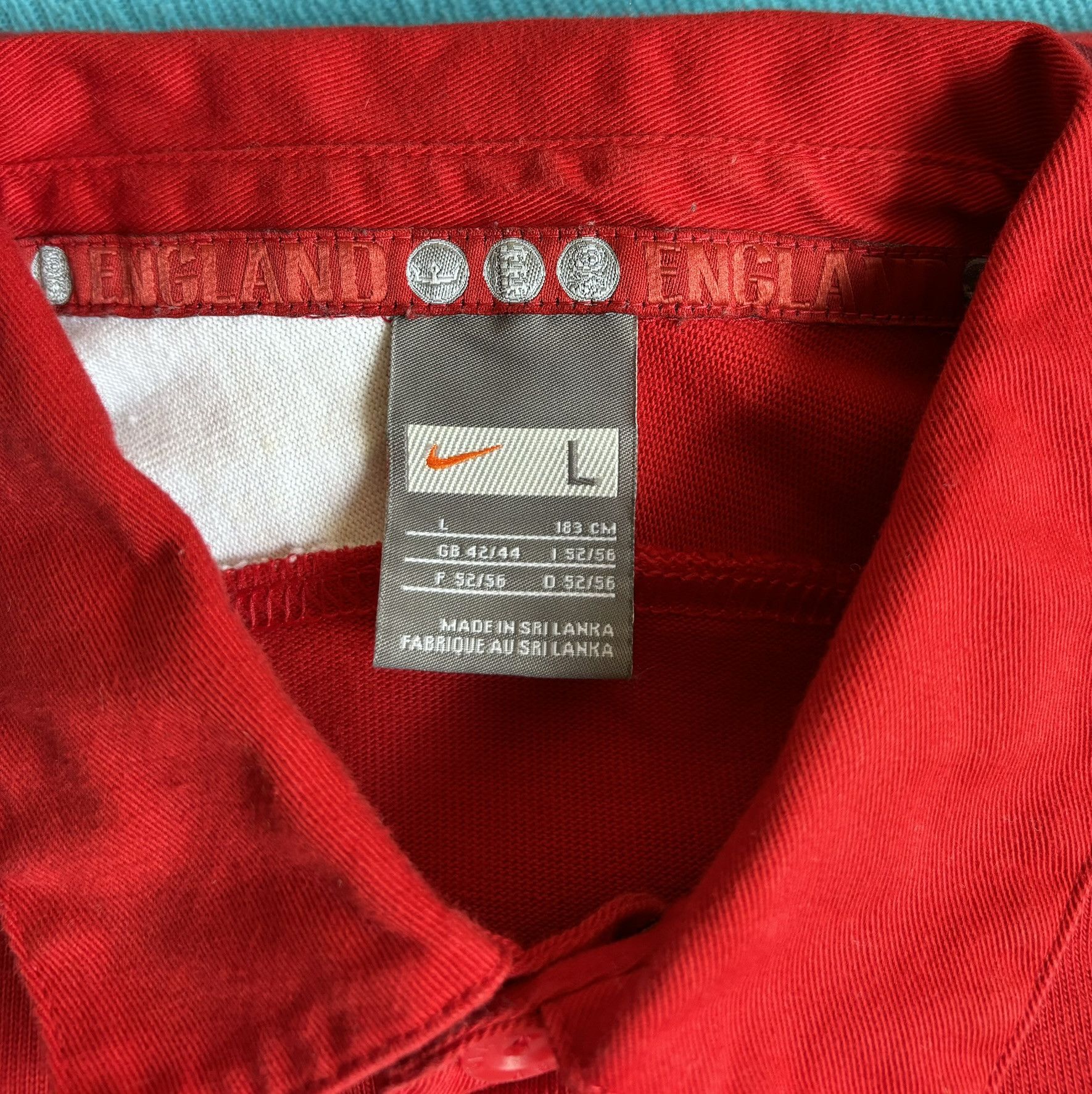Nike England Rugby Nike o2 red long jersey Size. L Size US L / EU 52-54 / 3 - 13 Thumbnail