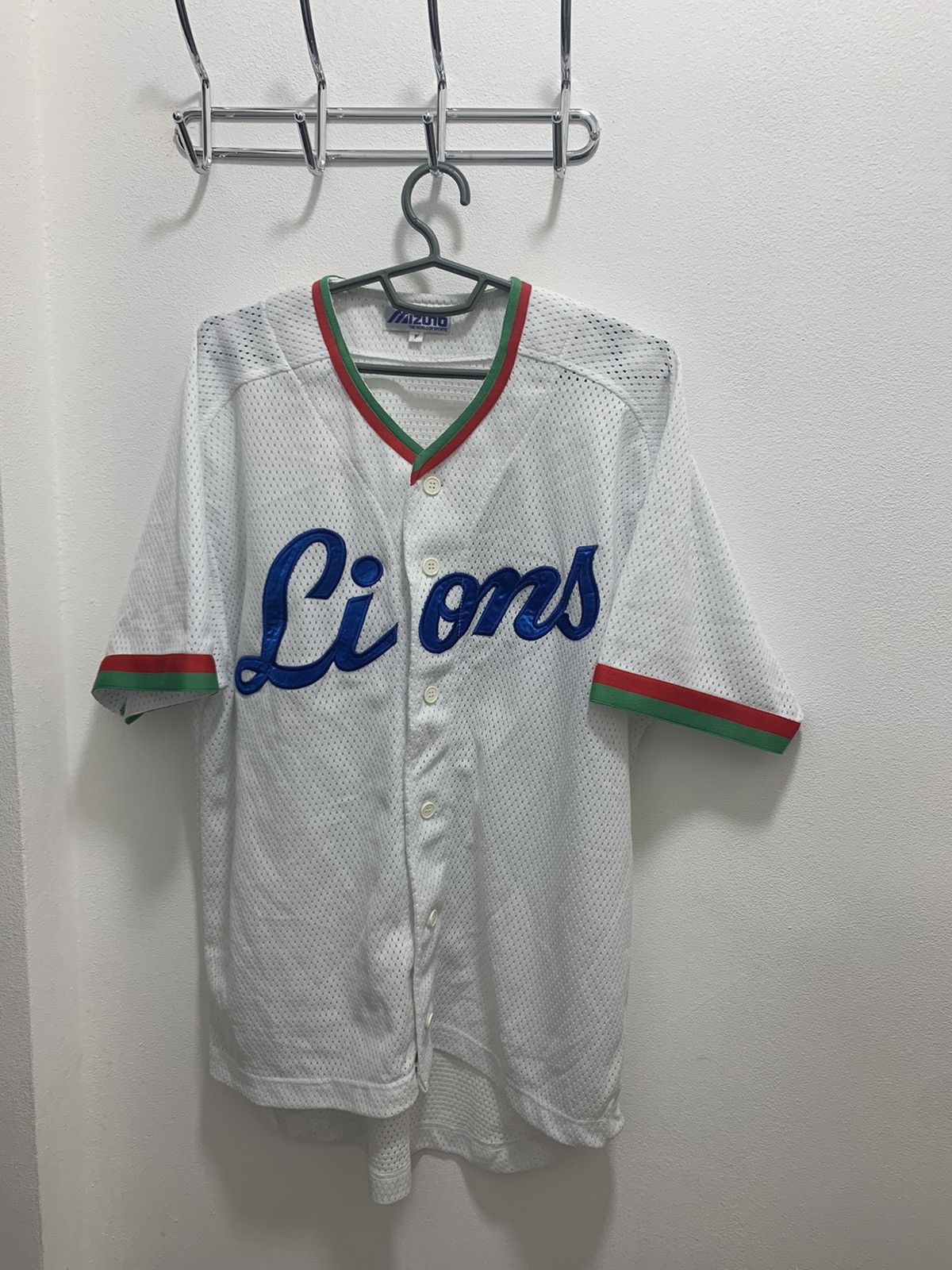 90s Vintage Mizuno Lions Baseball Jersey Shirt