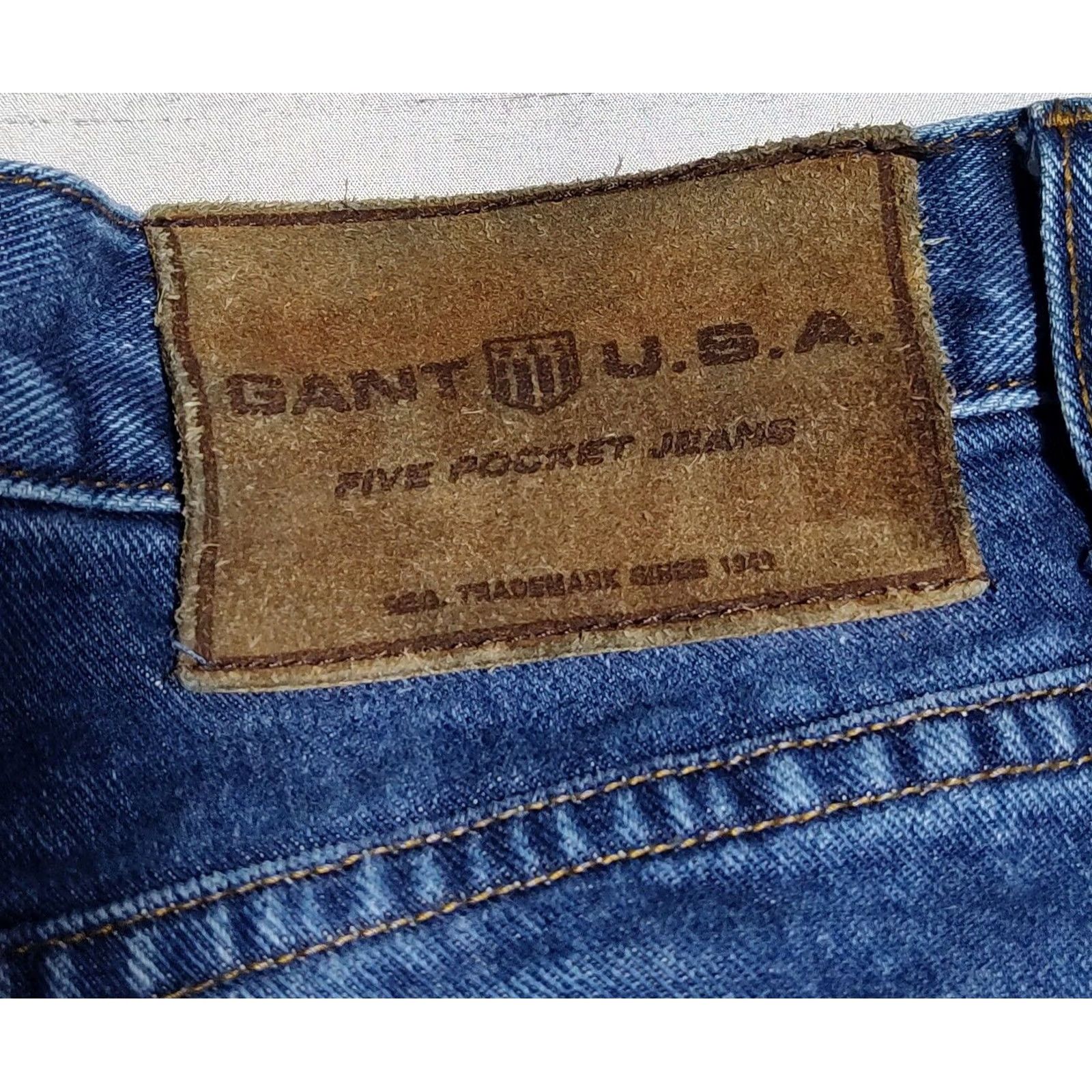 Gant VINTAGE GANT USA Jeans Men 5-Pocket Blue Denim 37x31 Regular 5-Pocket Five Pocket Shirt? Size US 38 / EU 54 - 5 Thumbnail