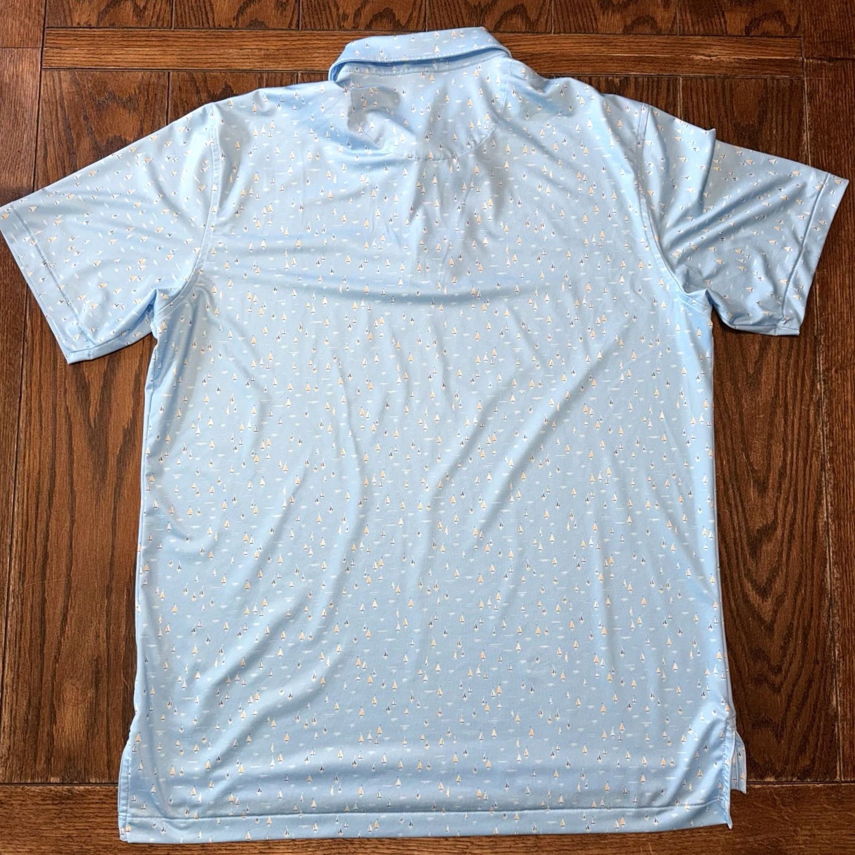 Peter Millar Peter Millar Sailing Away Performance Polo Shirt Mens Medium Blue Sailboat Golf Size US M / EU 48-50 / 2 - 3 Thumbnail
