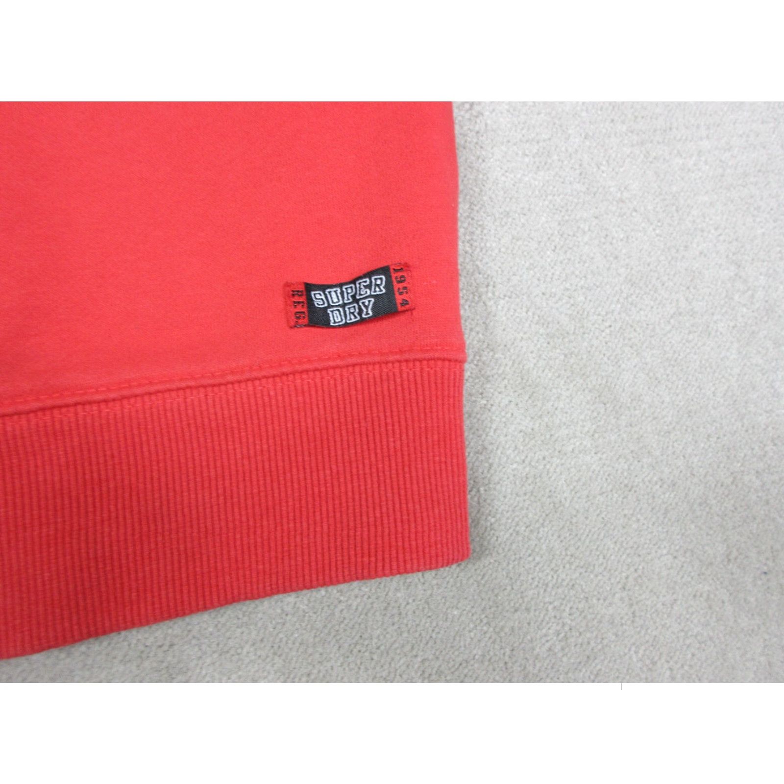 Superdry Superdry Sweatshirt Womens 6 Red Black Long Solid Spellout Casual Pullover Top Size M / US 6-8 / IT 42-44 - 3 Thumbnail