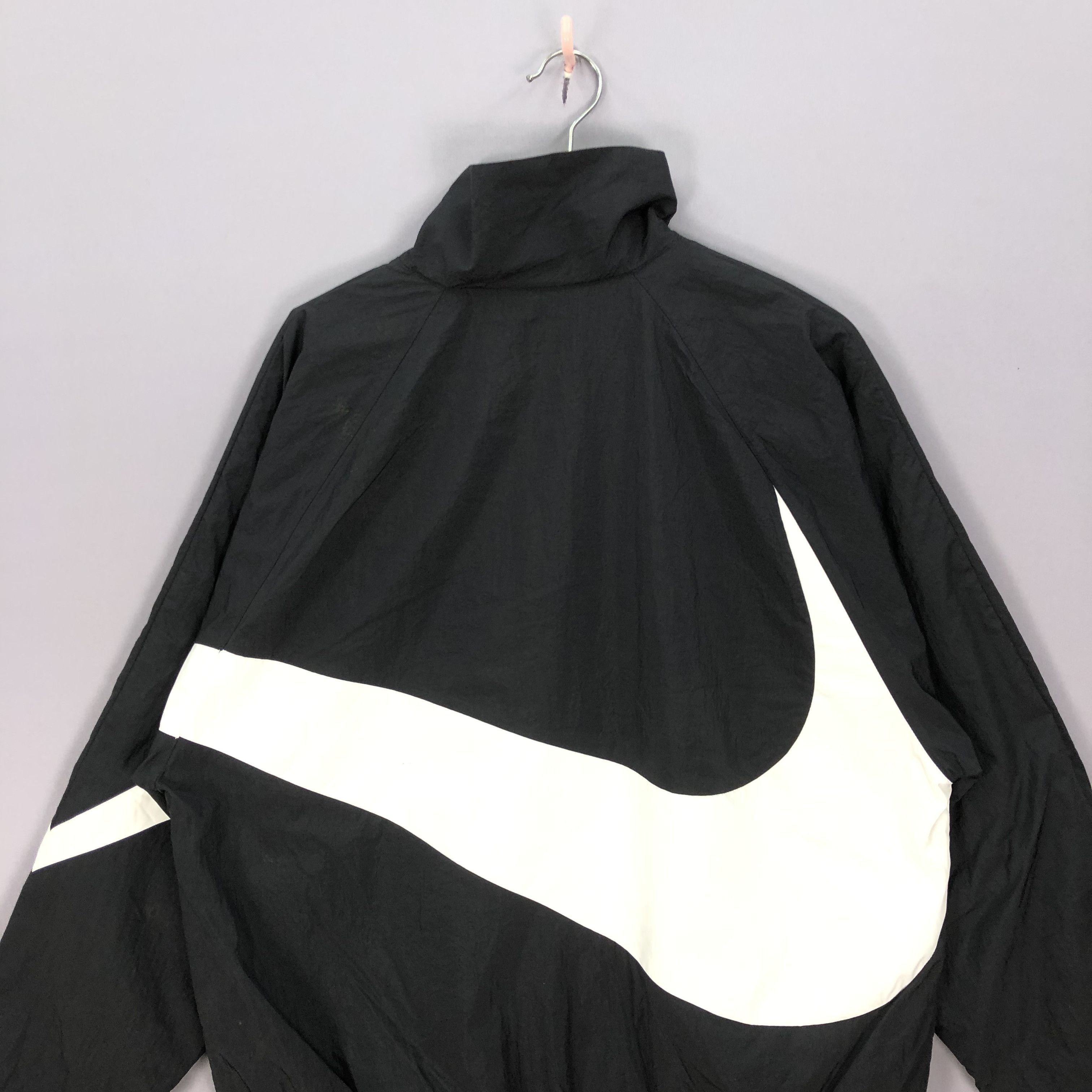 Nike × Vintage Vintage 90s Nike Big Swoosh Windbreaker Jackets Size US L / EU 52-54 / 3 - 4 Thumbnail