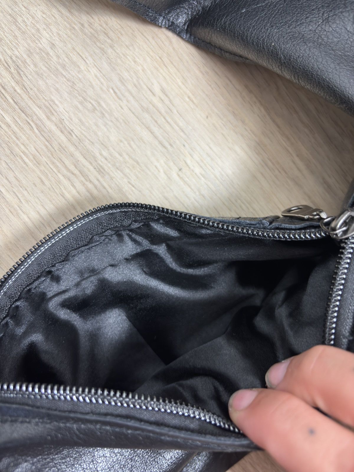Designer Hobo leather bag black avant garde Size ONE SIZE - 5 Thumbnail