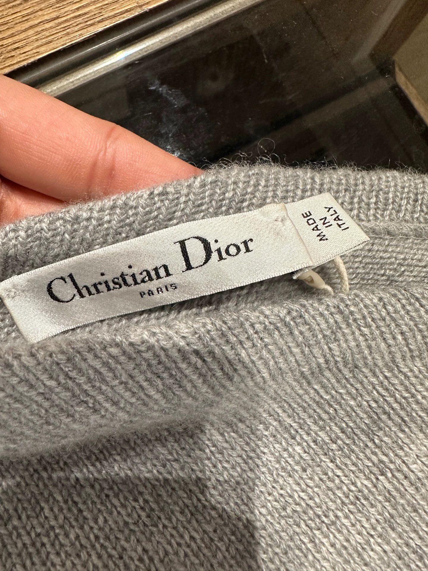 Christian Dior Monsieur Christian Dior slogan gradient off-shoulder cashmere M Size M / US 6-8 / IT 42-44 - 4 Thumbnail