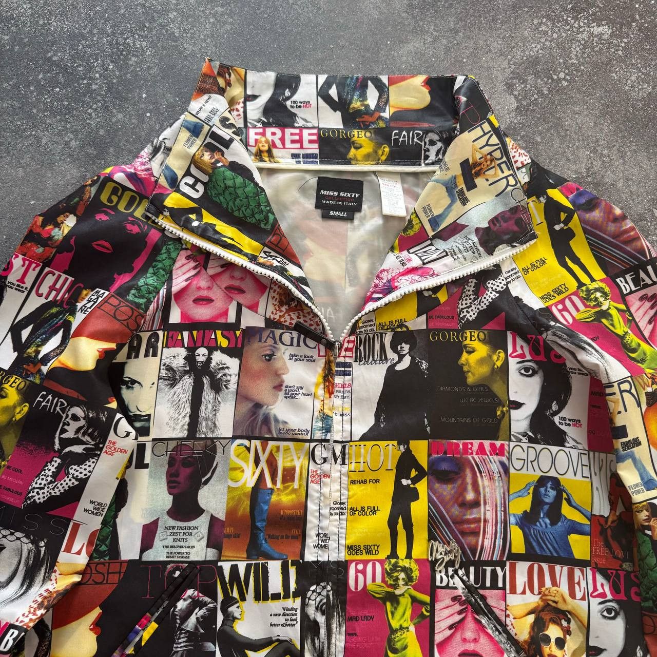 Miss Sixty Miss Sixty Y2K Retro Magazine Printed Light Jacket Size S / US 4 / IT 40 - 6 Thumbnail