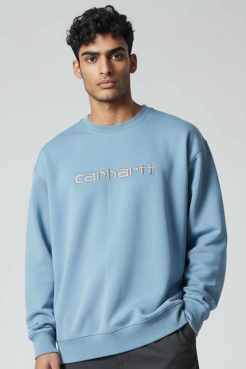 Carhartt 00s Carhartt Vintage Oversized Big Logo Retro Y2K Sweatshirt Size US M / EU 48-50 / 2 - 2 Thumbnail