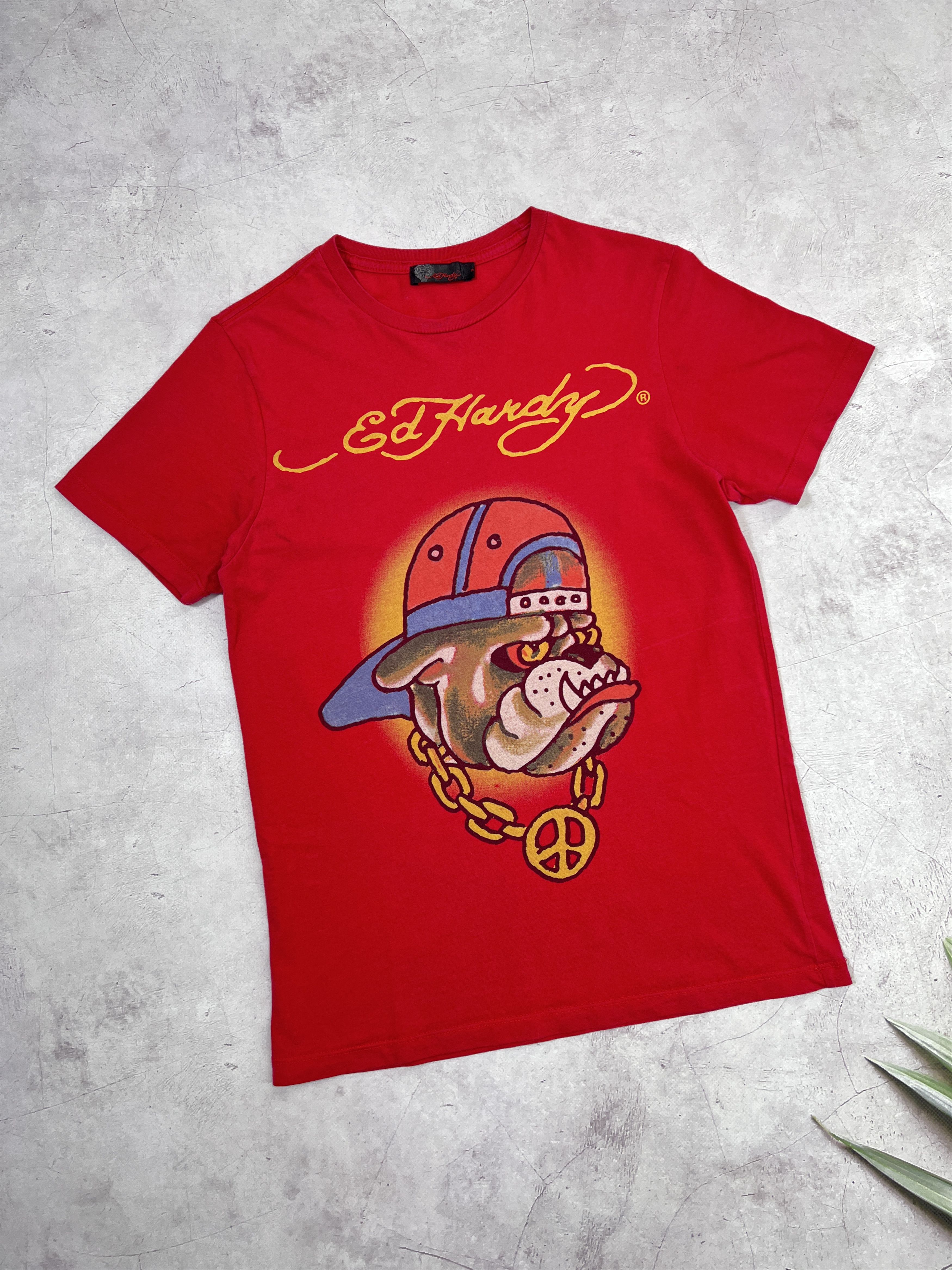 Christian Audigier × Ed Hardy × Vintage Ed Hardy T-Shirt BullDog Big Logo Size US S / EU 44-46 / 1 - 1 Thumbnail