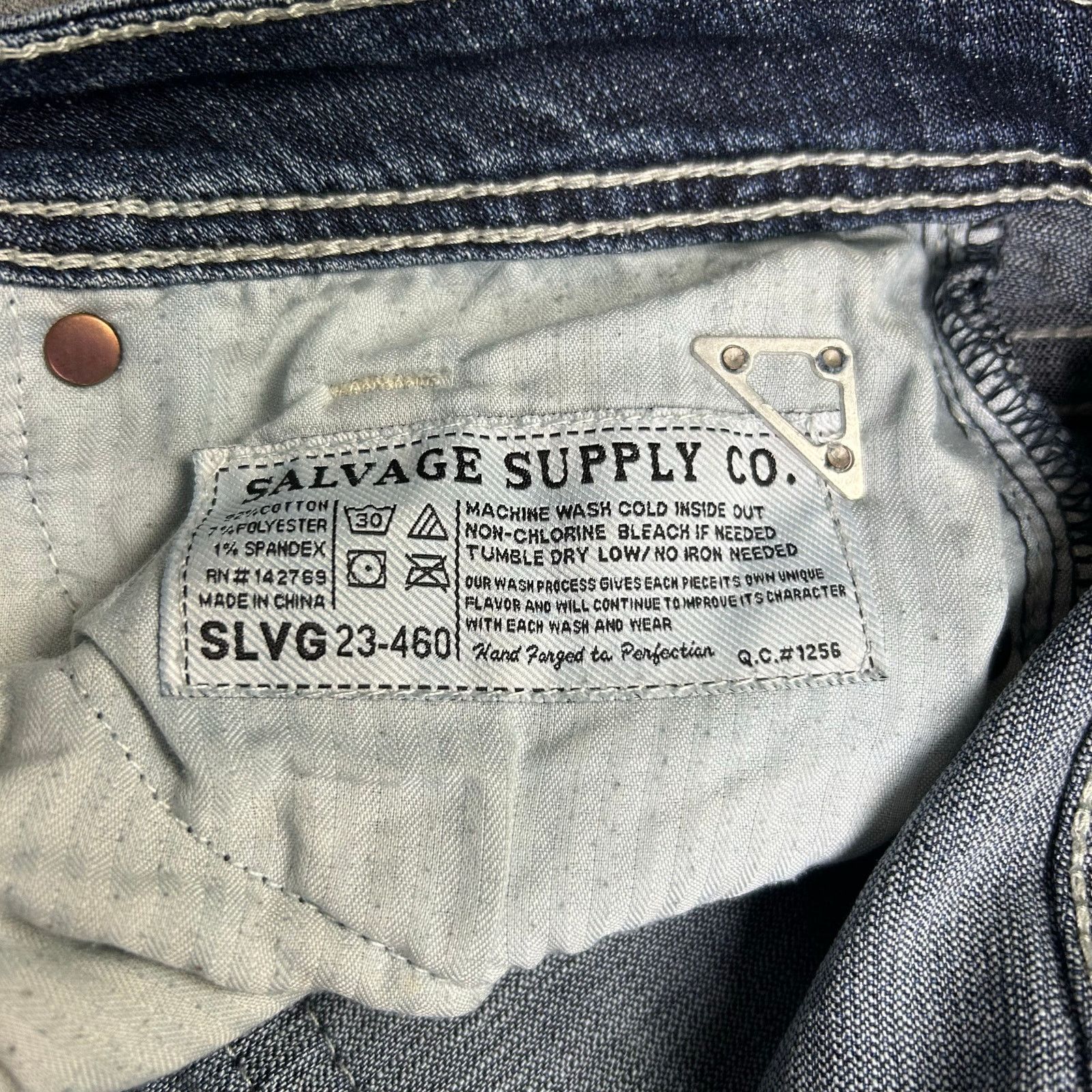 Salvage Salvage Distressed Mayhem Straight Denim Jeans Size US 32 / EU 48 - 5 Thumbnail