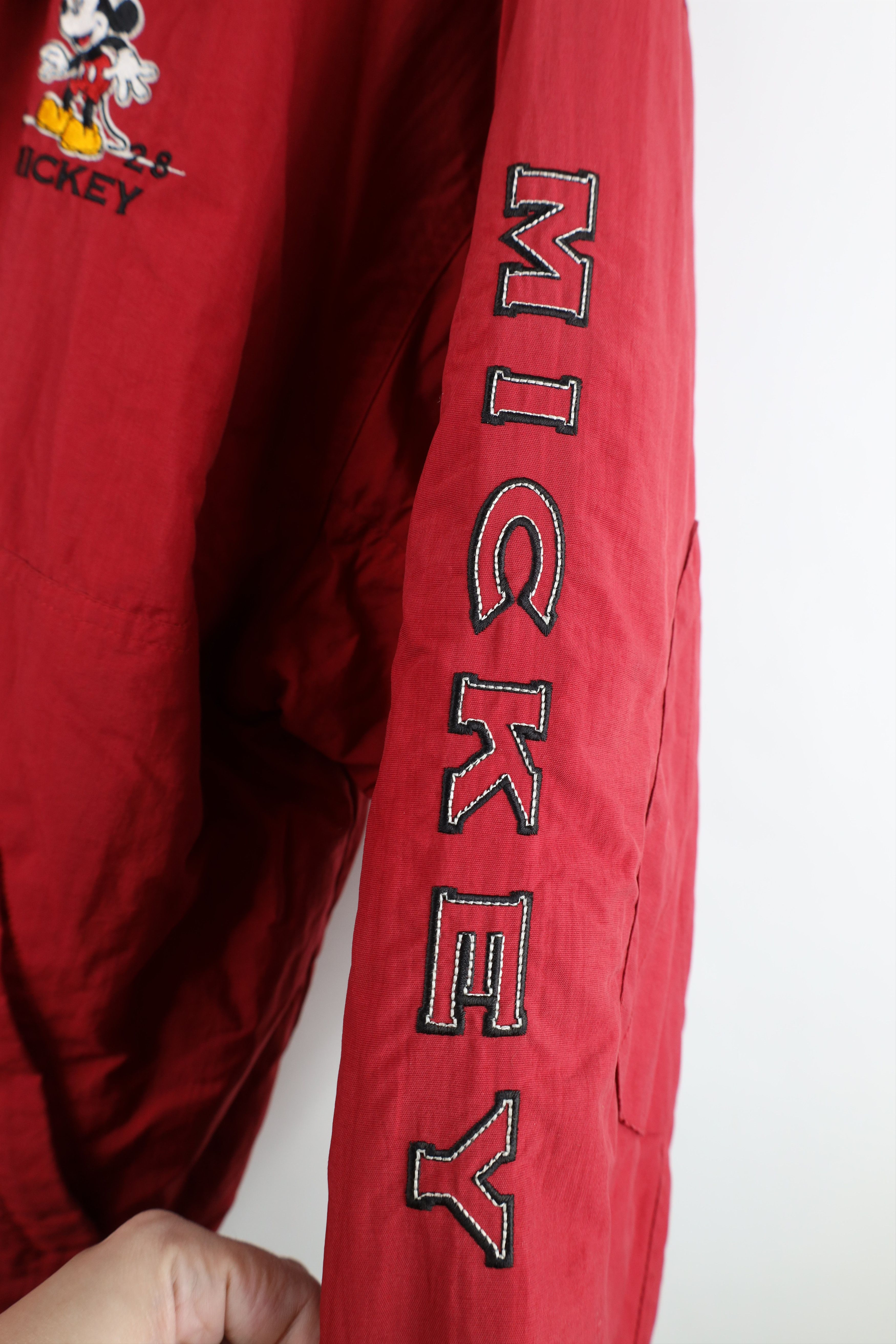 Disney Vintage 90s Disney Spell Out Mickey Mouse Bomber Jacket Red Size US XL / EU 56 / 4 - 6 Thumbnail