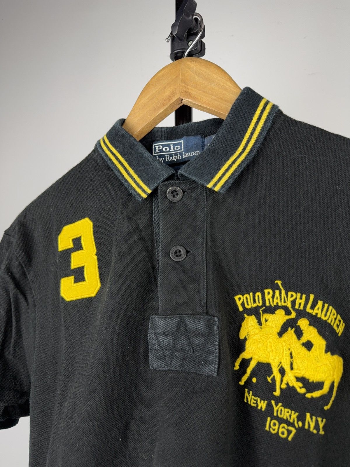 Polo Ralph Lauren Vintage 90s Polo Ralph Lauren NY Big Pony #3 Polo Shirt Size US L / EU 52-54 / 3 - 7 Thumbnail