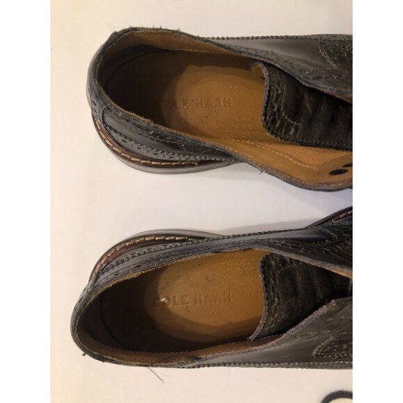 Cole Haan cole haan men's gray leather dress shoes size: 8M Size US 8 / EU 41 - 3 Thumbnail