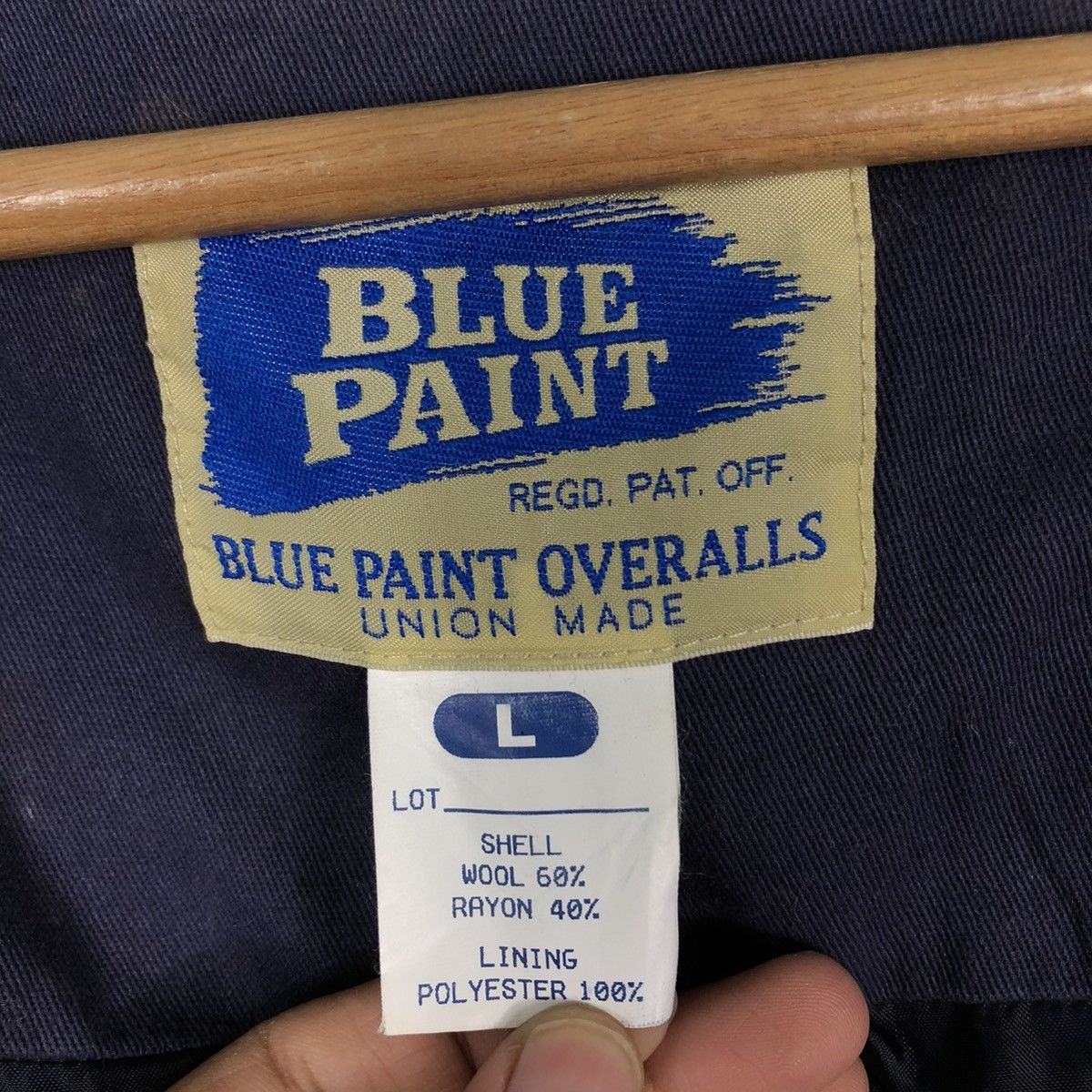 Japanese Brand 🔥VINTAGE BIKER WOOL JACKET BLUE PAINT UNION MADE JAPAN Size US L / EU 52-54 / 3 - 17 Thumbnail