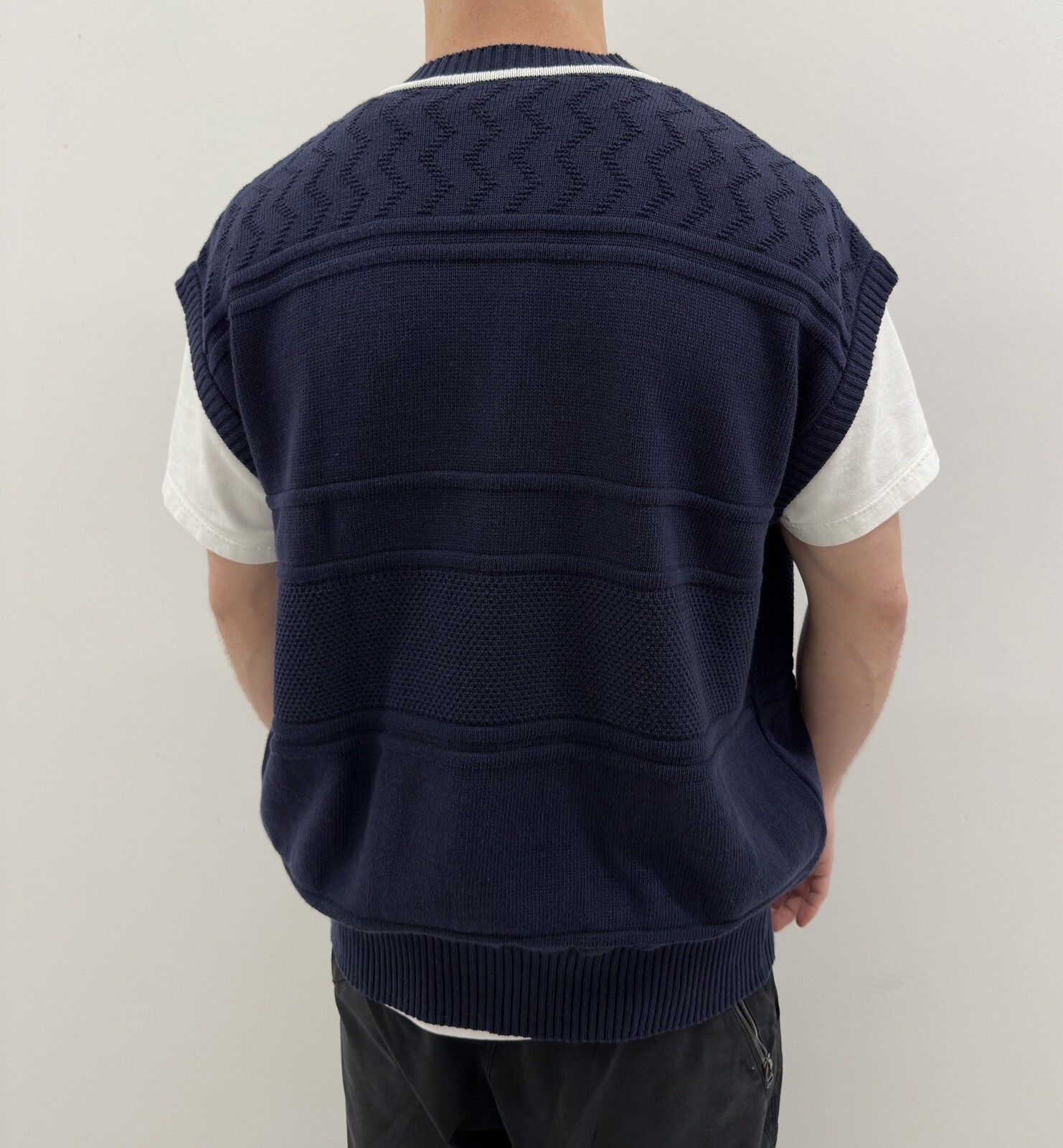Adidas VINTAGE 1980s ADIDAS TENNIS KNIT VEST MENS made West Germany Size US L / EU 52-54 / 3 - 2 Thumbnail