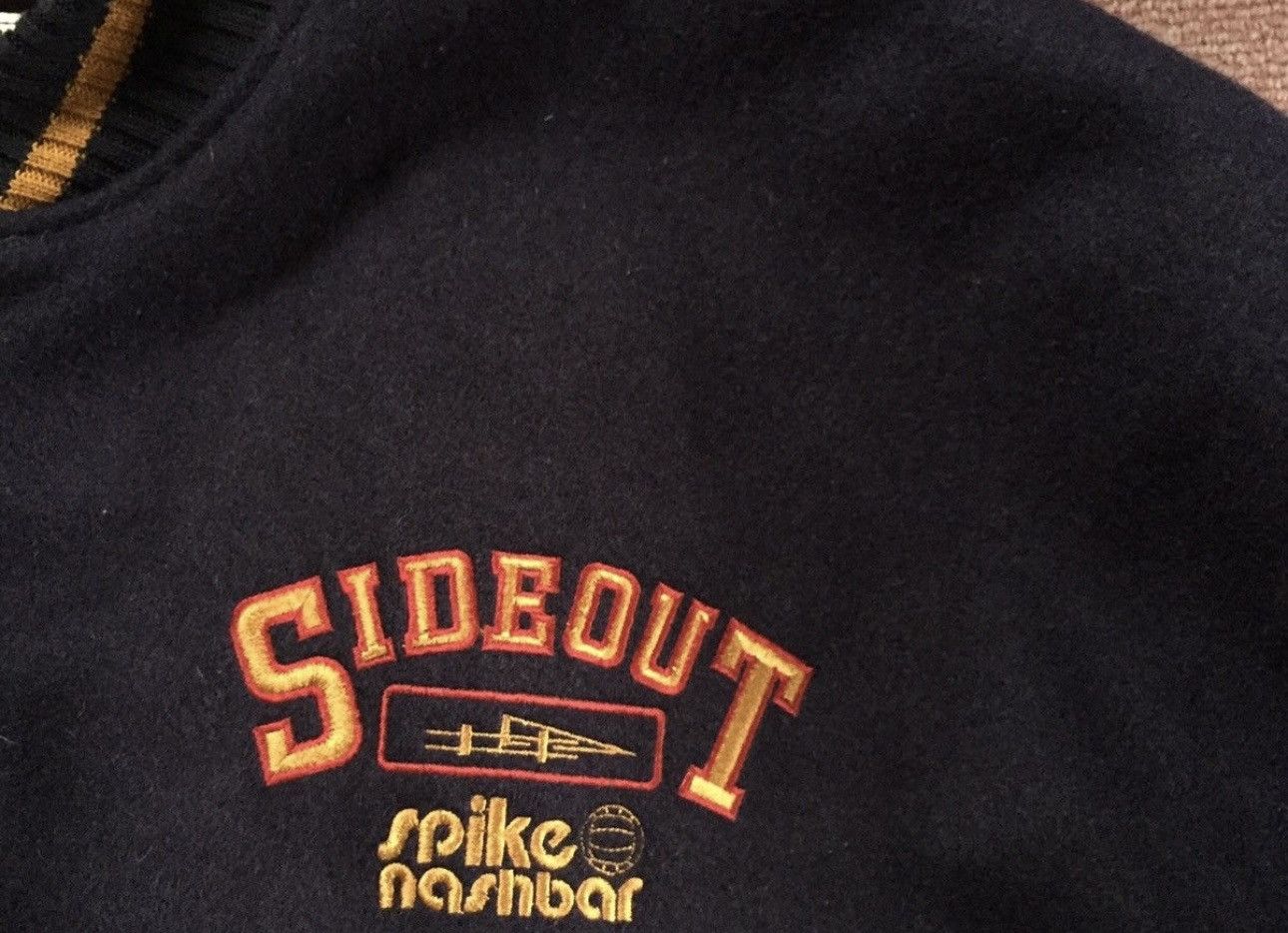 Sideout Varisty Jacket vintage wool/leather size XL Size US XL / EU 56 / 4 - 3 Thumbnail