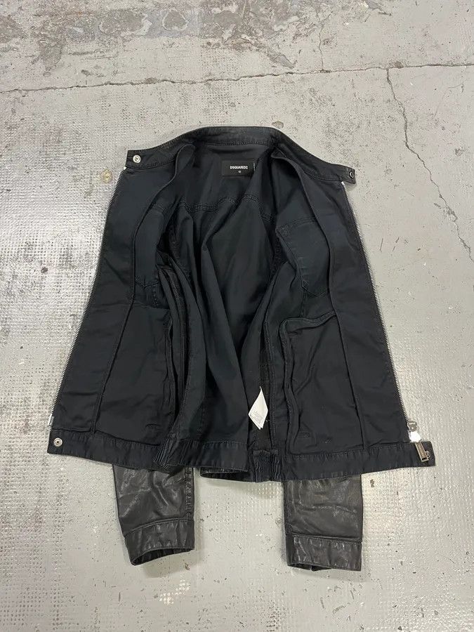 Dsquared2 AW2015 Dsquared2 Biker Waxed Black Jacket Size US M / EU 48-50 / 2 - 9 Thumbnail