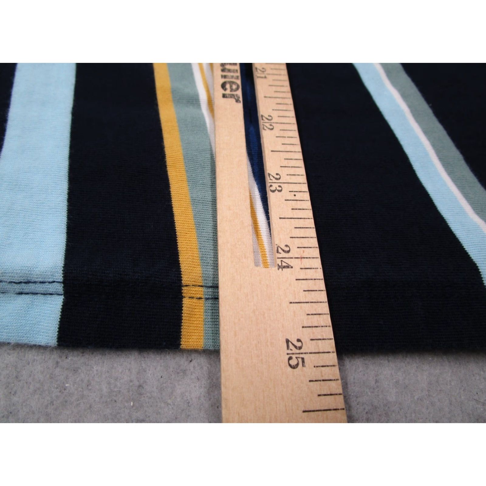 Guess GUESS Shirt Women Large Blue Horizontal Striped Crew Neck Short Sleeve T Shirt Embroidered Spellout Made in USA - 100% Cotton Size L / US 10 / IT 46 - 7 Thumbnail