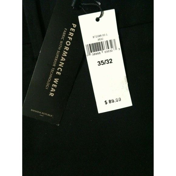 Banana Republic $89.99 BANANA REPUBLIC MENS NEW 97%COTTON CHINO PANTS 35/32 Size 34R - 2 Thumbnail