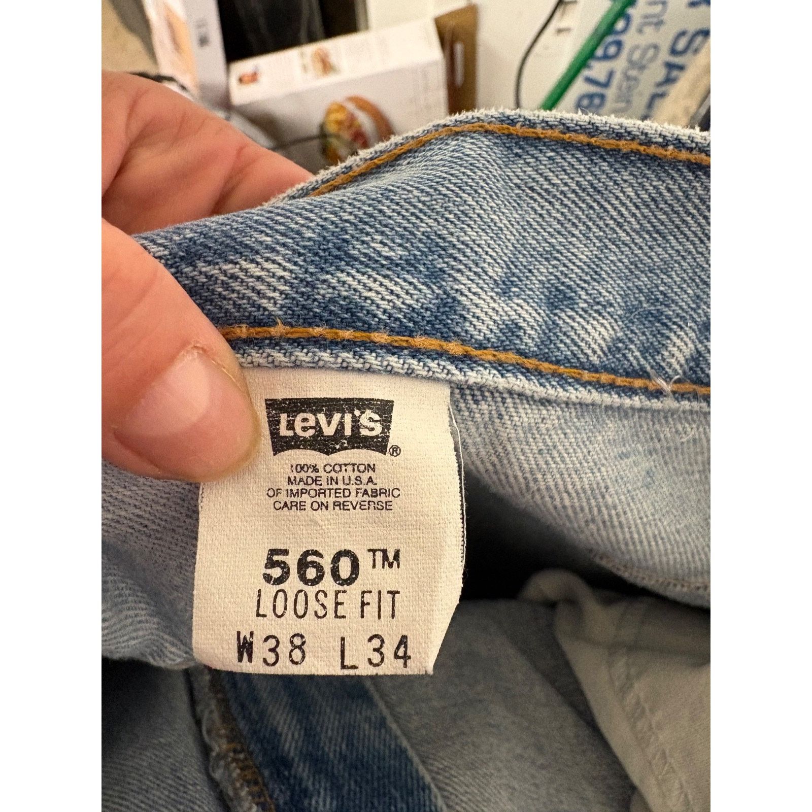 Levi's VTG Levi’s 560 Loose Fit Straight Leg Jeans 38 Made in USA Size US 38 / EU 54 - 2 Thumbnail