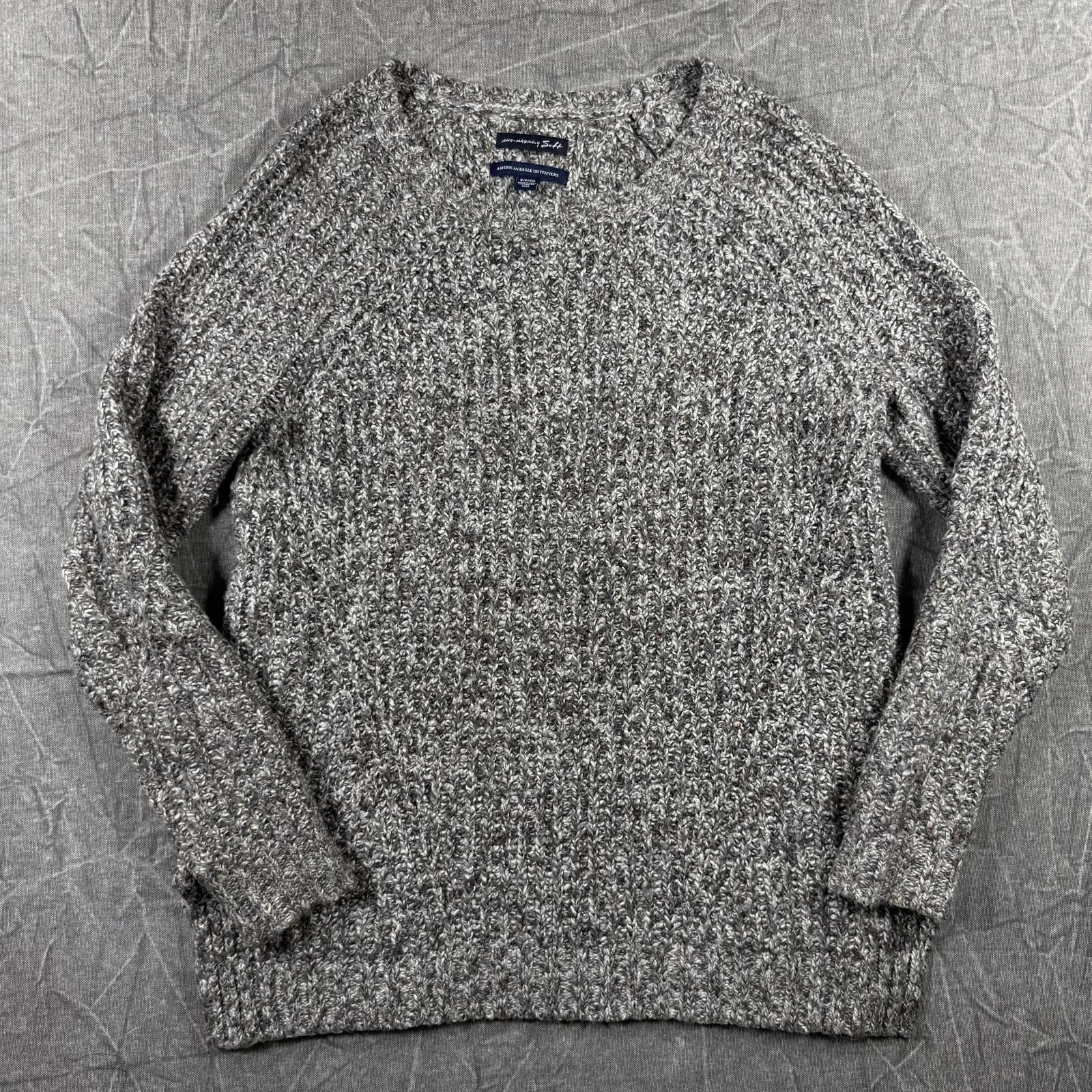 American Eagle Outfitters American Eagle Sweater Women's S Gray marled knit soft Size S / US 4 / IT 40 - 2 Thumbnail