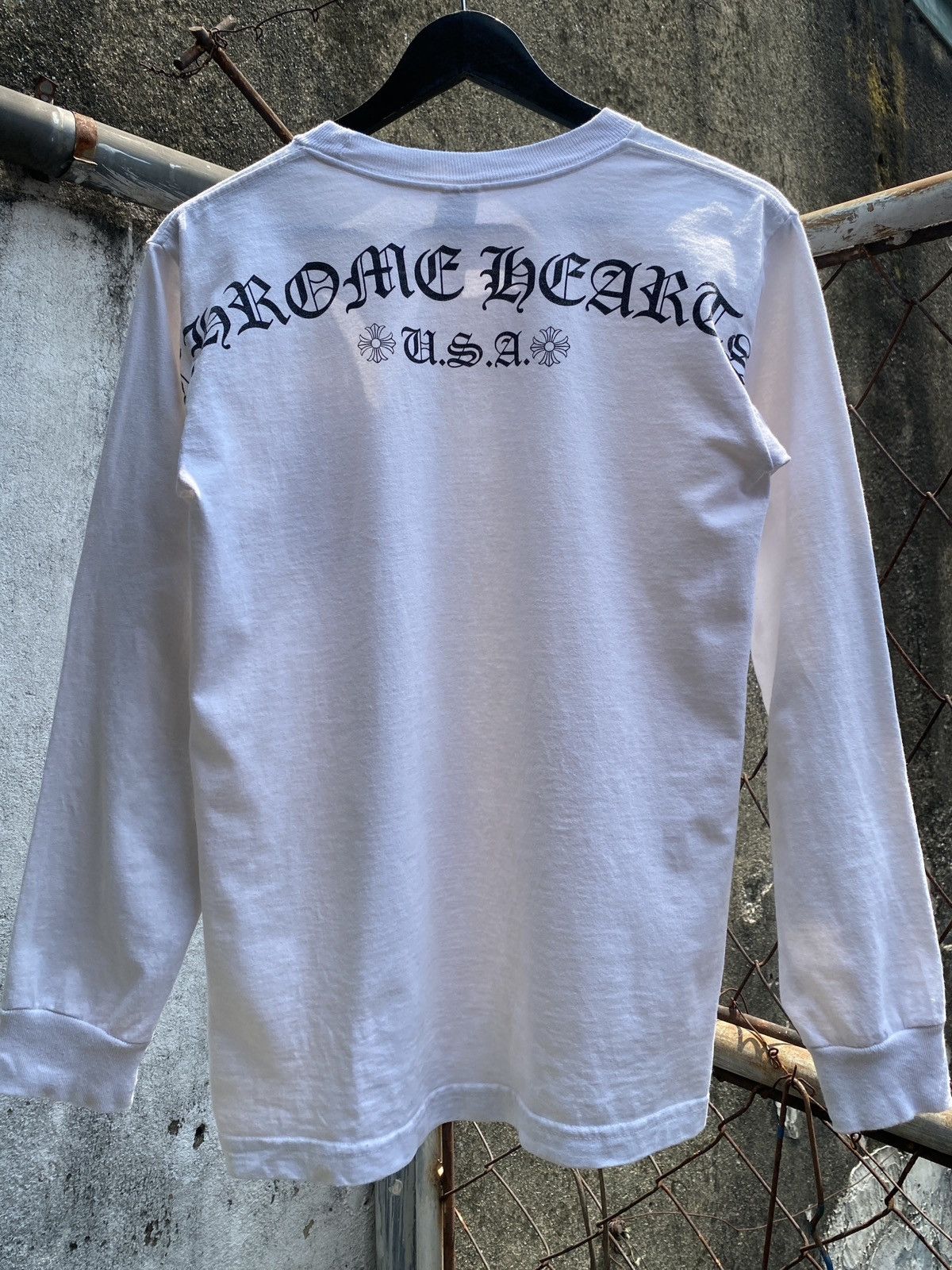 Chrome Hearts 2000s VINTAGE CHROME HEARTS USA SCRIPT CROSSES LONG SLEEVES Size US S / EU 44-46 / 1 - 1 Thumbnail