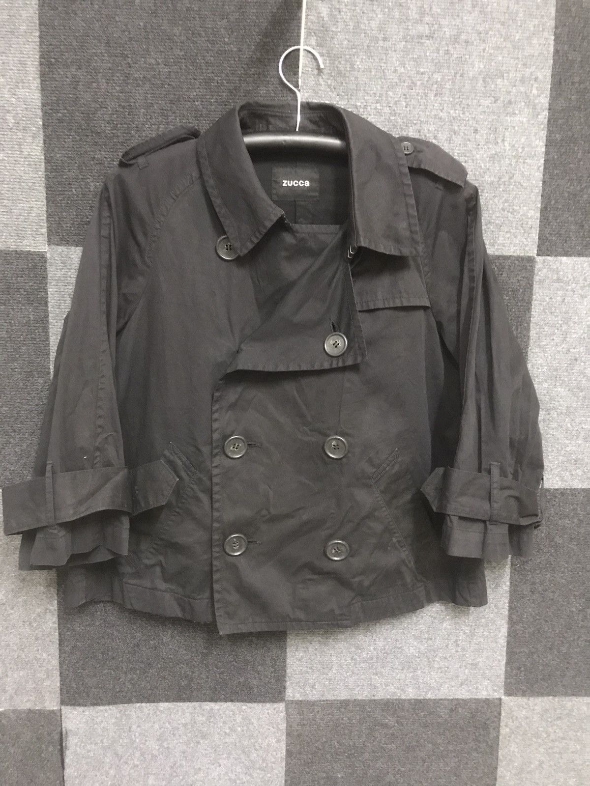 Designer Very Rare zucca Issey Miyake Cropped Double Breast Coat Size S / US 4 / IT 40 - 1 Thumbnail