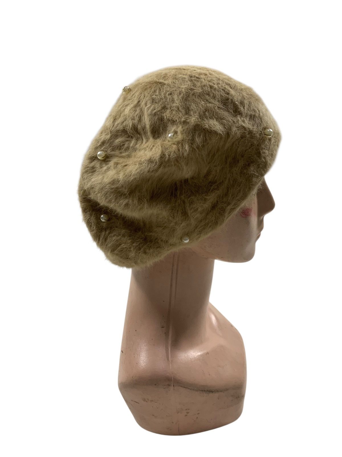 Japanese Brand Fuzzy mohair beanie hats rare Size ONE SIZE - 3 Thumbnail