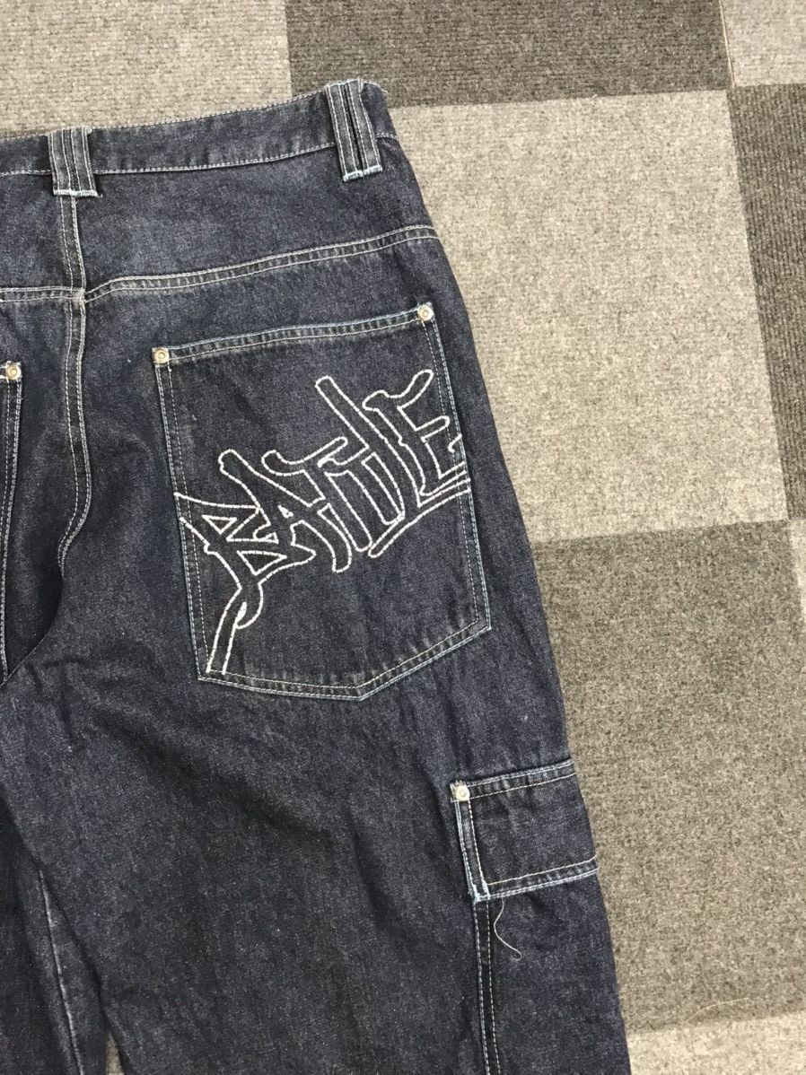 Japanese Brand BAGGY🔥BOBBYGANG Hip Hop Skater Cargo Jeans Size US 32 / EU 48 - 17 Thumbnail