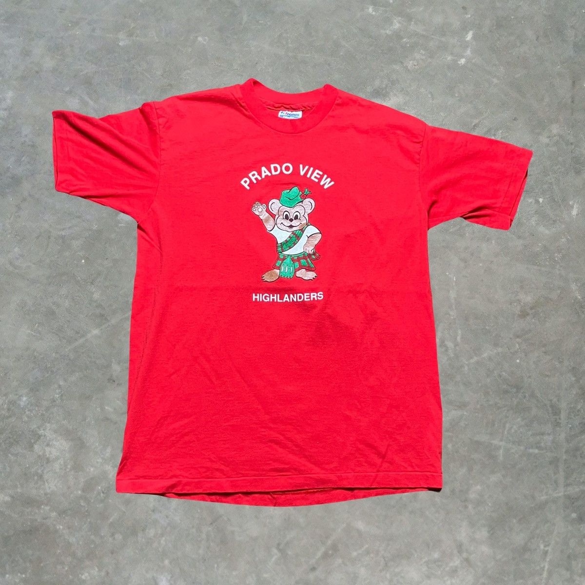 Hanes × Vintage Vintage Prado View Highlanders Bear Graphic T Shirt Size US L / EU 52-54 / 3 - 2 Thumbnail