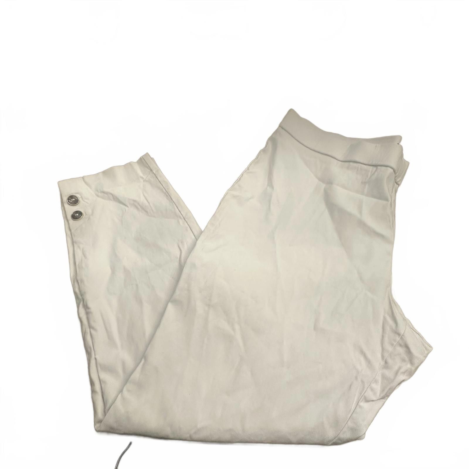 Designer Stylish White Casual Pants Size 40" / US 18 - 2 Thumbnail