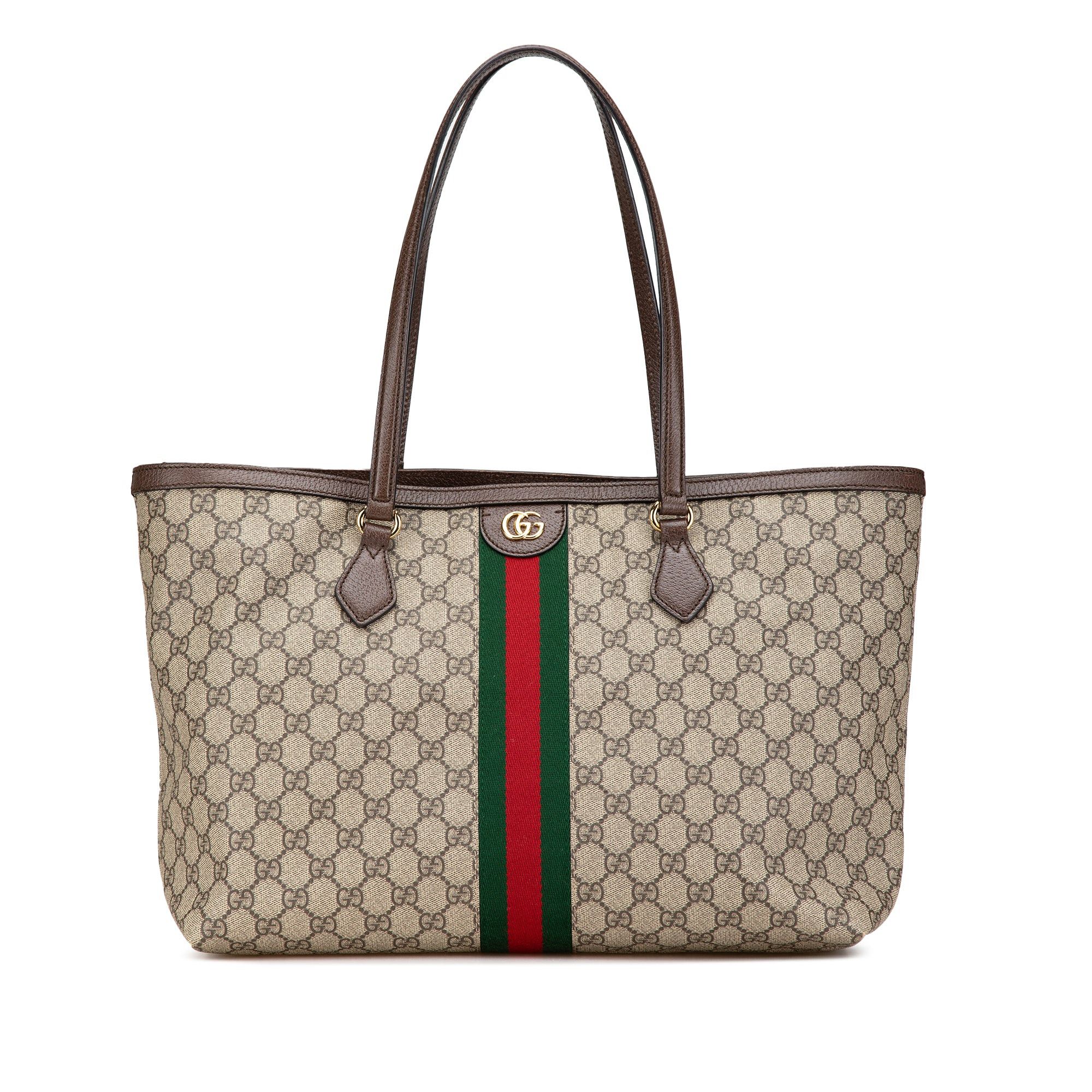 Gucci Gucci Medium GG Supreme Ophidia Tote Brown Size ONE SIZE - 1 Thumbnail