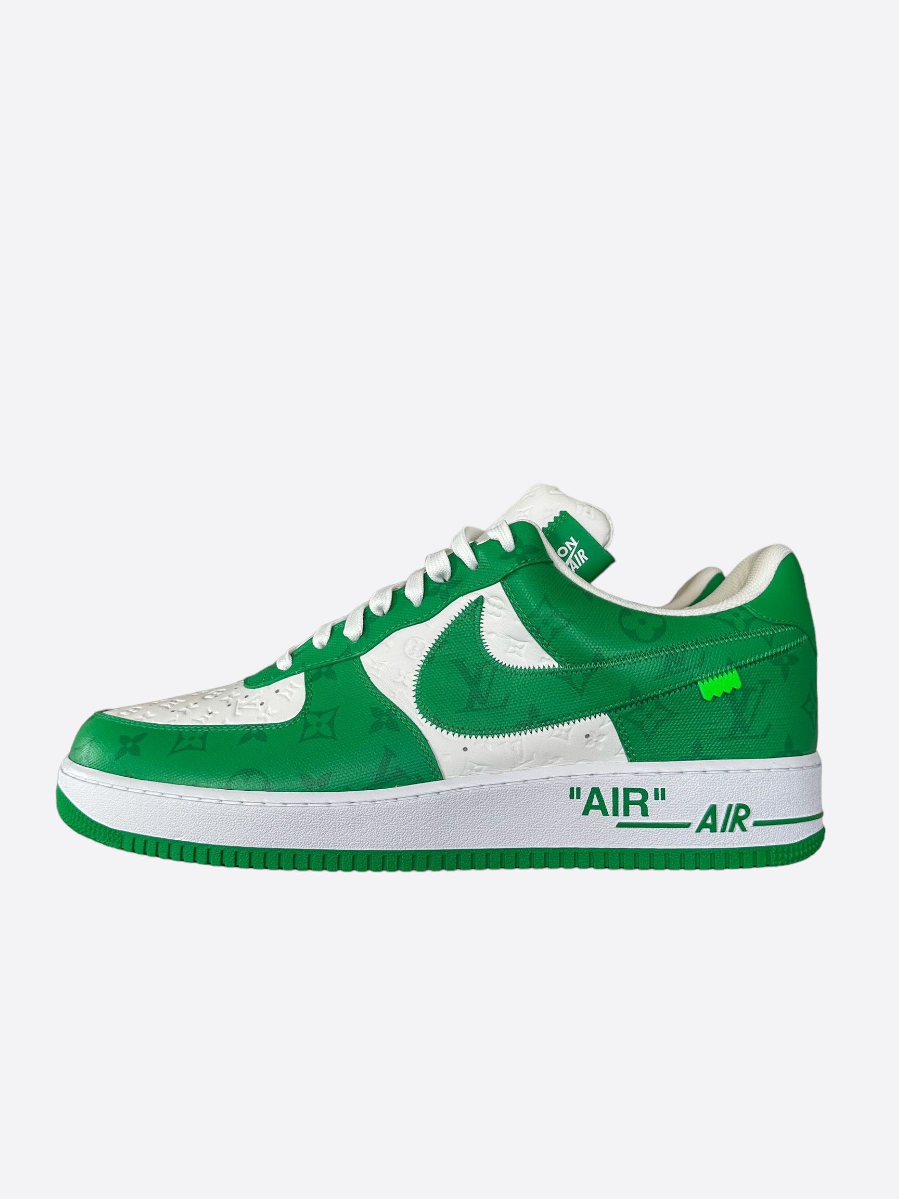 Louis Vuitton × Nike Louis Vuitton Nike Green & White Monogram Air Force 1 Size US 15 / EU 48 - 3 Thumbnail