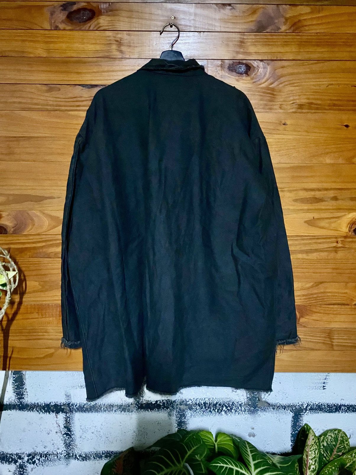 Vintage Avant-Garde Distressed Black Coat – Handmade Artisanal Size US L / EU 52-54 / 3 - 6 Thumbnail