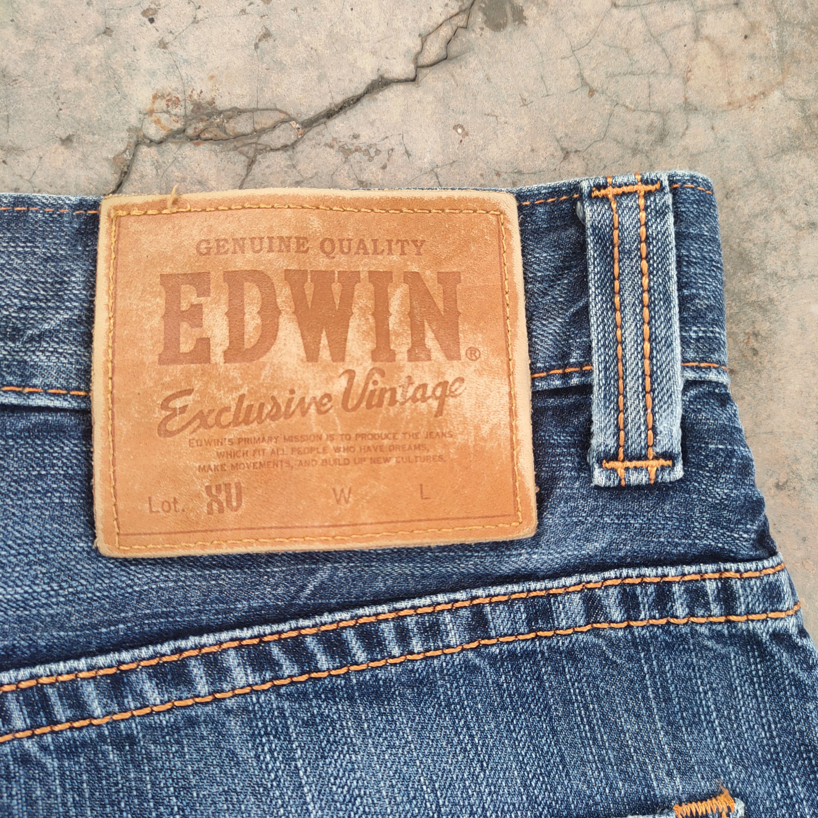 Edwin VINTAGE EDWIN XV FADED RIPPED JEANS DENIM PANTS Size US 37 - 15 Thumbnail