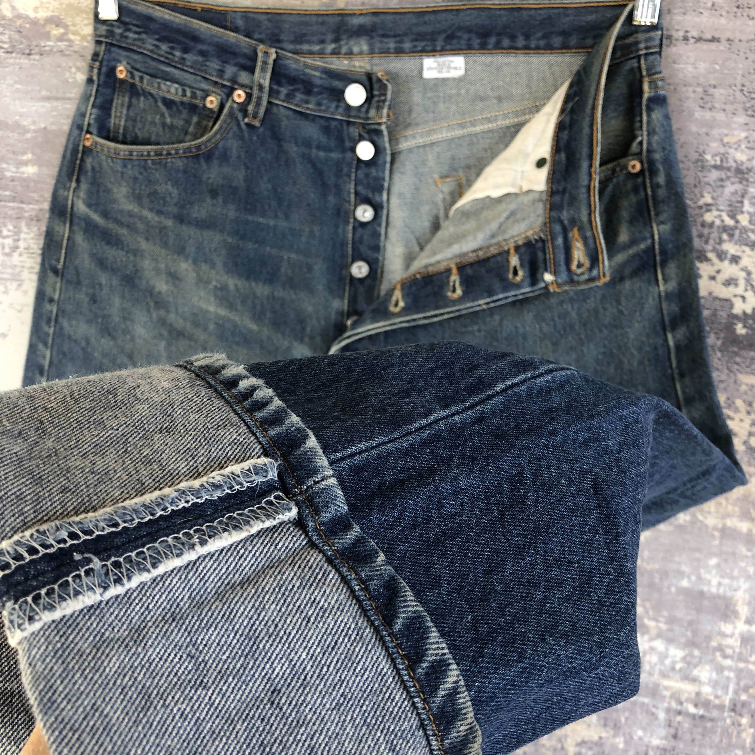 Levi's Vintage Levis 501 Faded Jeans Levi's Indigo Wash Denim Size US 34 / EU 50 - 8 Thumbnail