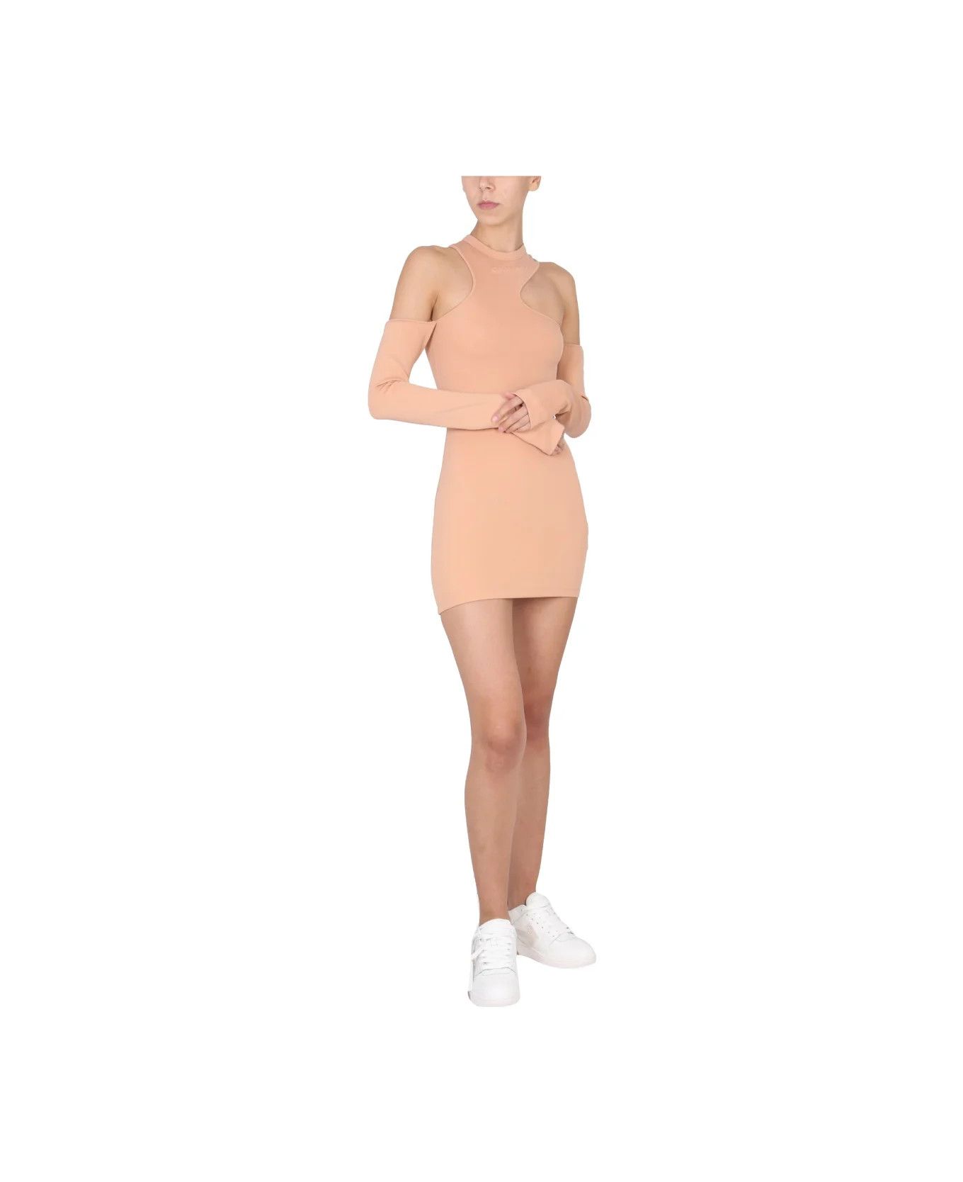 Off-White o1y1225 Mini Dress in Salmon Pink Size M / US 6-8 / IT 42-44 - 2 Thumbnail