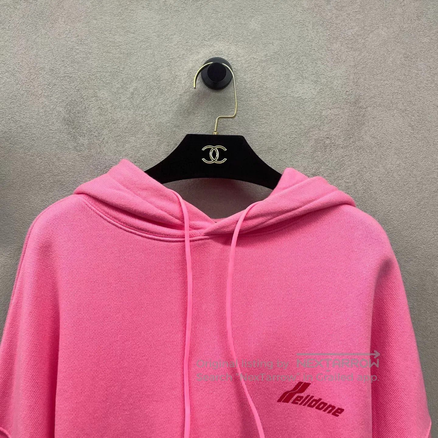 WE11DONE Welldone Pink Hoodie. Size S / US 4 / IT 40 - 4 Thumbnail