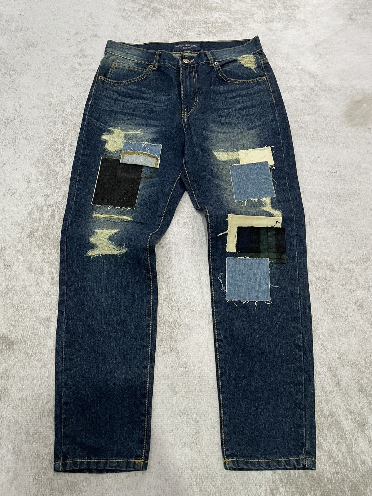 Hysteric Glamour × If Six Was Nine × Le Grande Bleu (L.G.B.) 2000s patchwork japan denim pants kapital style Size US 31 - 1 Thumbnail