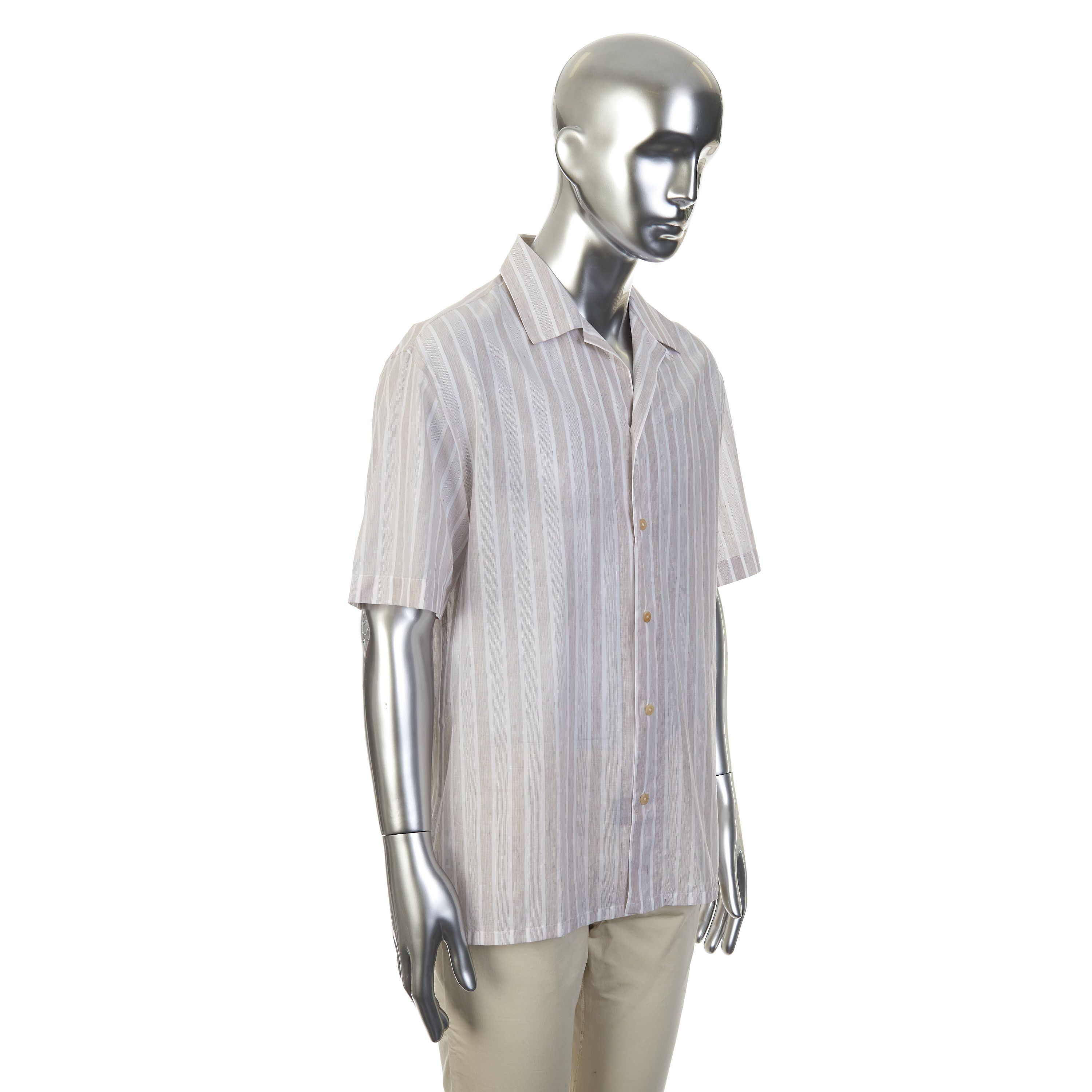 Brioni Cuban Shirt In Cotton & Linen Size US L / EU 52-54 / 3 - 9 Thumbnail