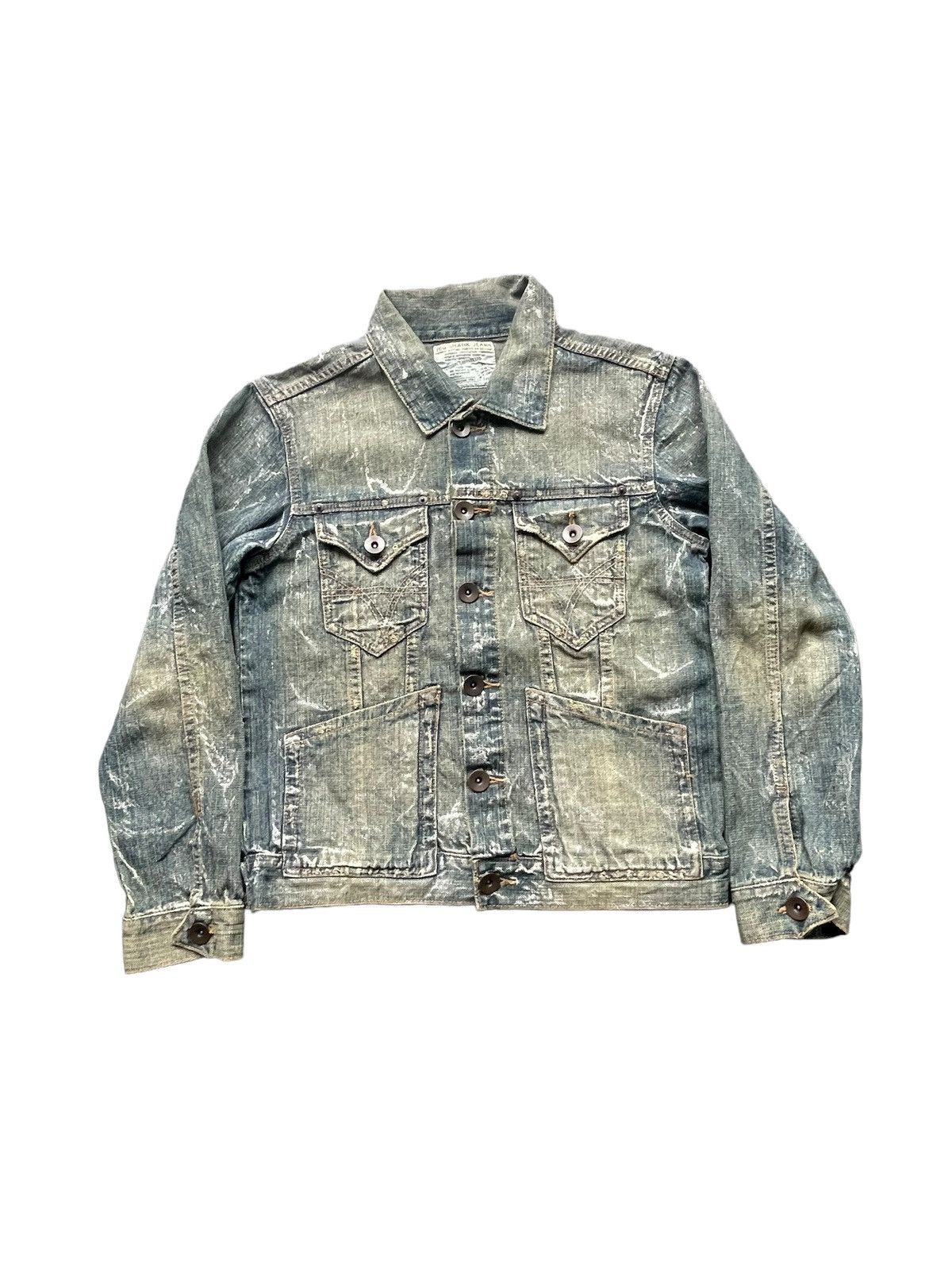 Japanese Brand Big Shark Painted Denim Jacket Size US S / EU 44-46 / 1 - 1 Thumbnail