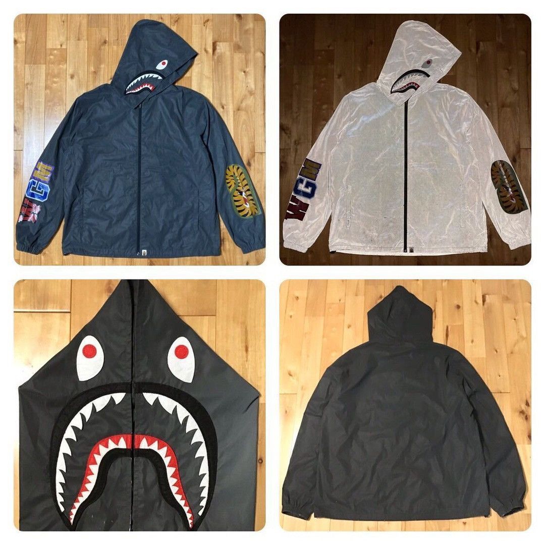 Bape BAPE Reflector shark zip hoodie jacket a bathing ape Size US XXL / EU 58 / 5 - 1 Thumbnail