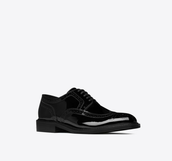 Saint Laurent Paris o1bcso1str1124 Army Derbies In Patent Leather in Black Size US 4 / IT 34 - 3 Thumbnail