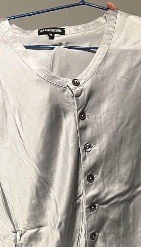 Ann Demeulemeester New Ann Demeulemeester silver silk long shirt. Size XL. . Size XL / US 12-14 / IT 48-50 - 4 Thumbnail