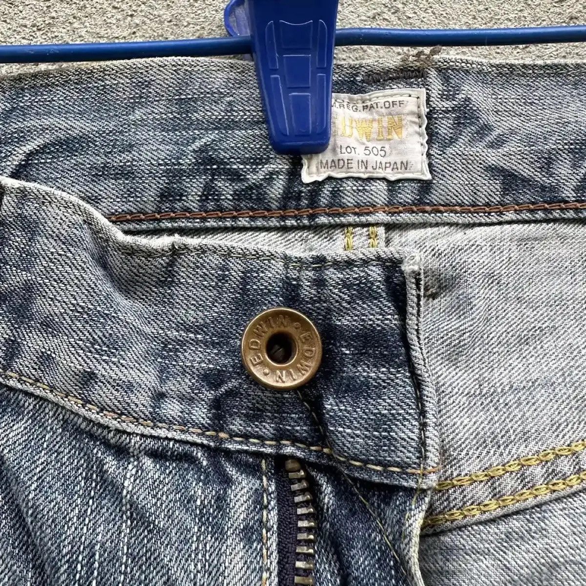 Self Edge RUSTY DIRTY DISTRESSED DENIM REDLINE JEAN FADED SELVEDGE W34 Size US 34 / EU 50 - 8 Thumbnail