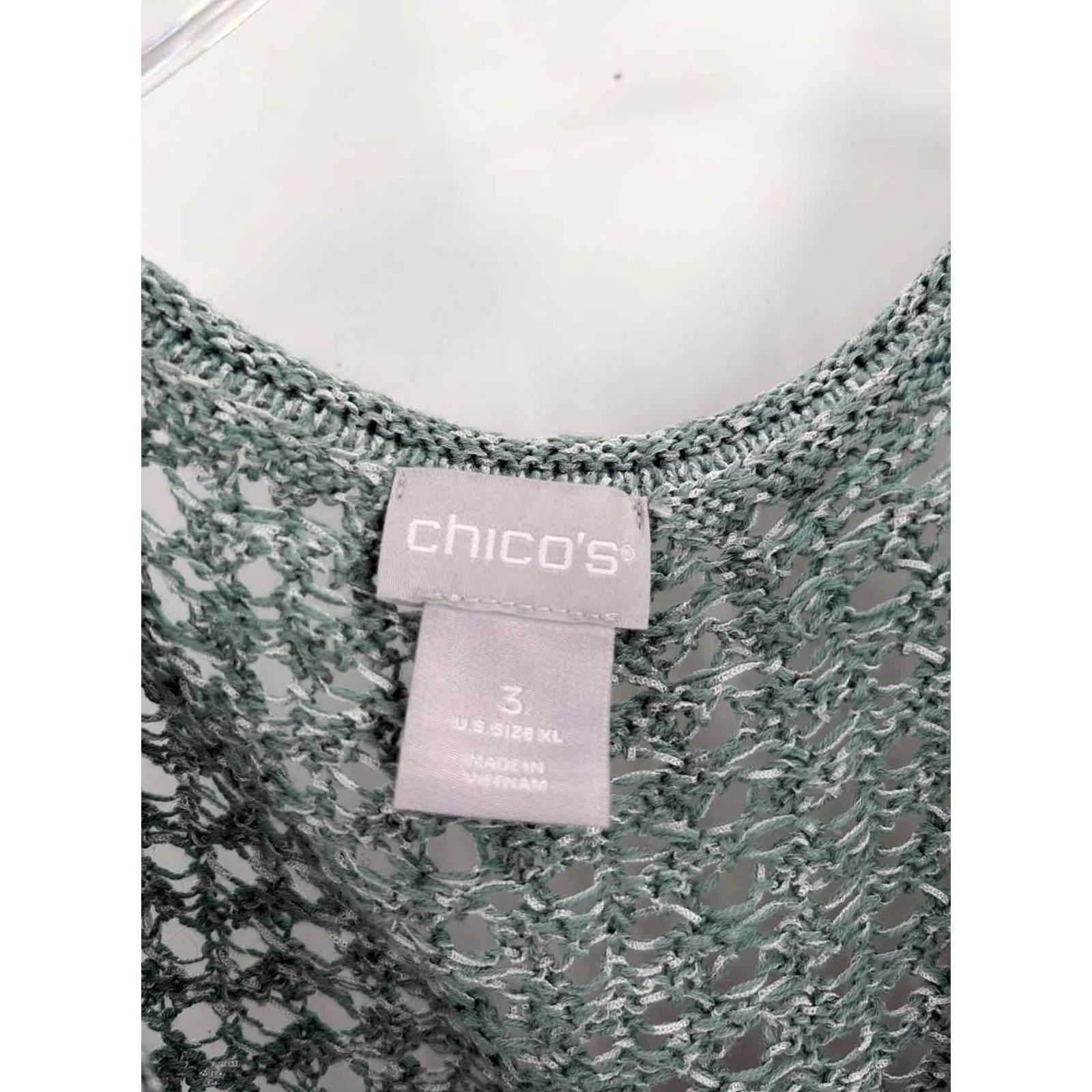 Vintage Chico's Green Sweater Size 3/XL Size XS / US 0-2 / IT 36-38 - 3 Thumbnail