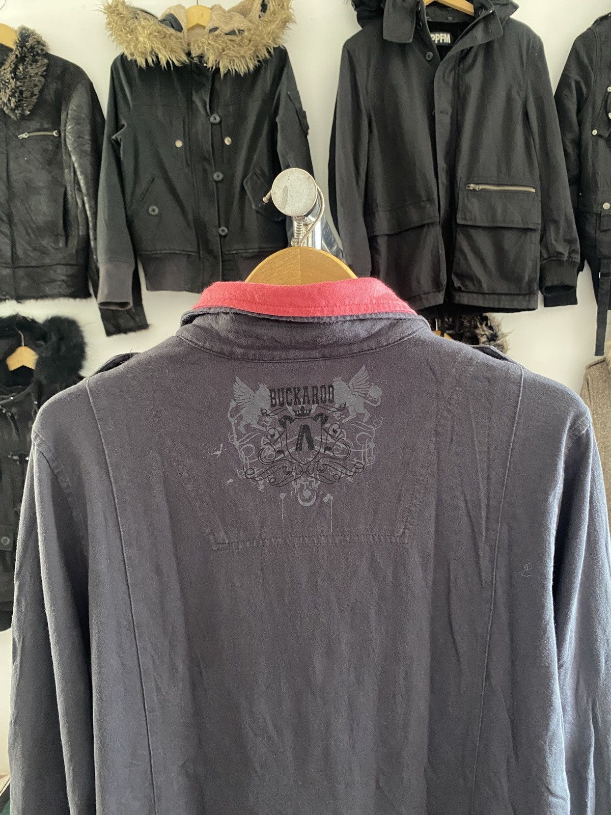 Raf Simons Japanese Buckaroo Poem Gothic Style DoubleLayer Longsleeve Size US L / EU 52-54 / 3 - 17 Thumbnail